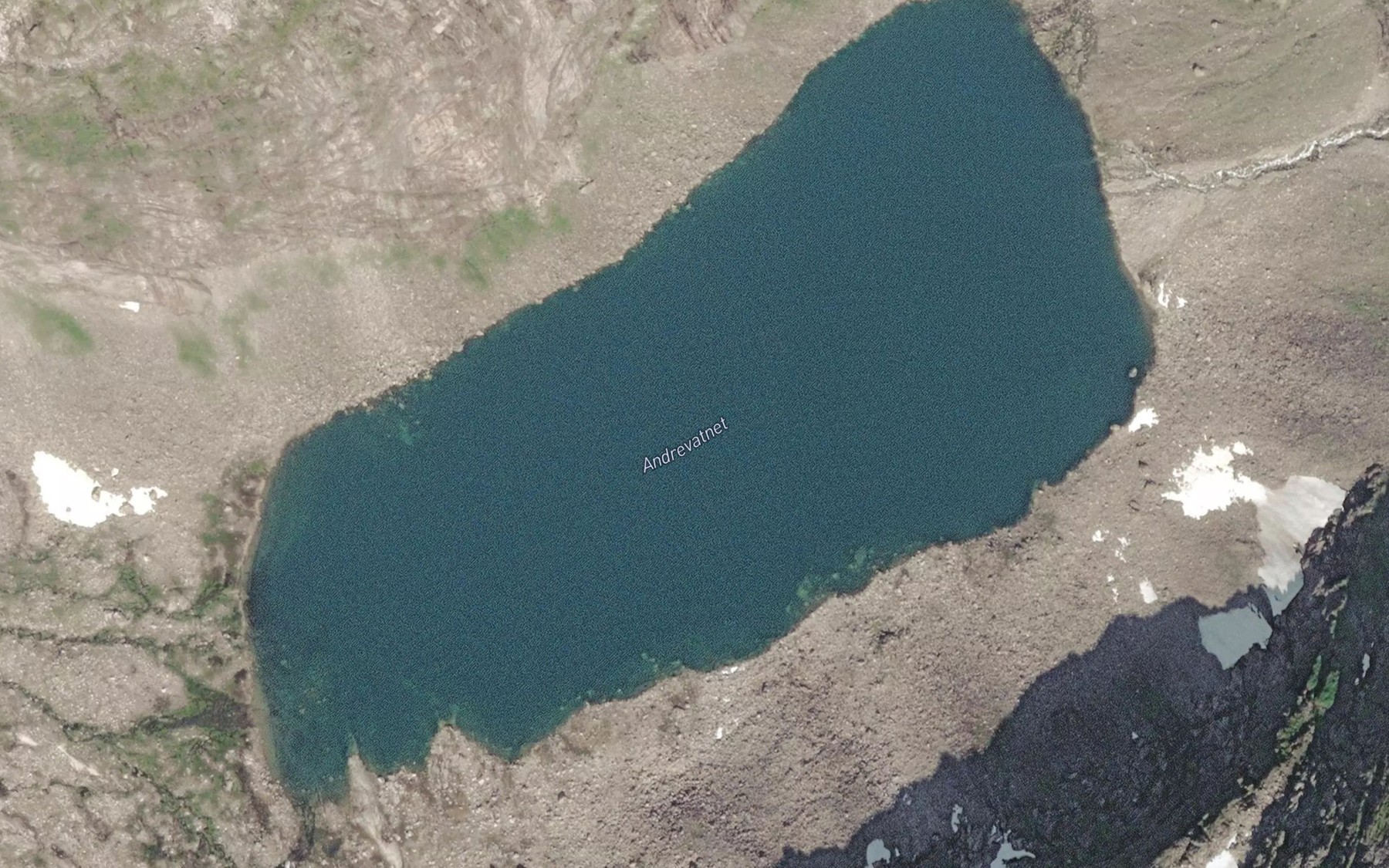 Satellite map of the Andrevatnet