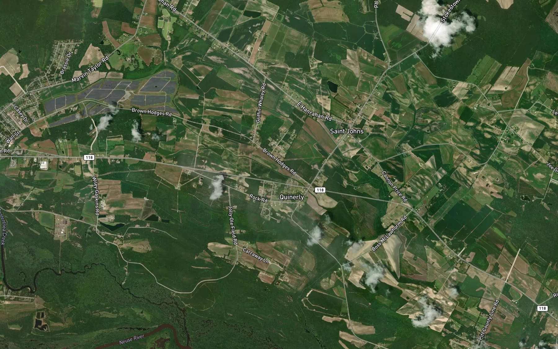 Satellite map of the Buckleberry Canal