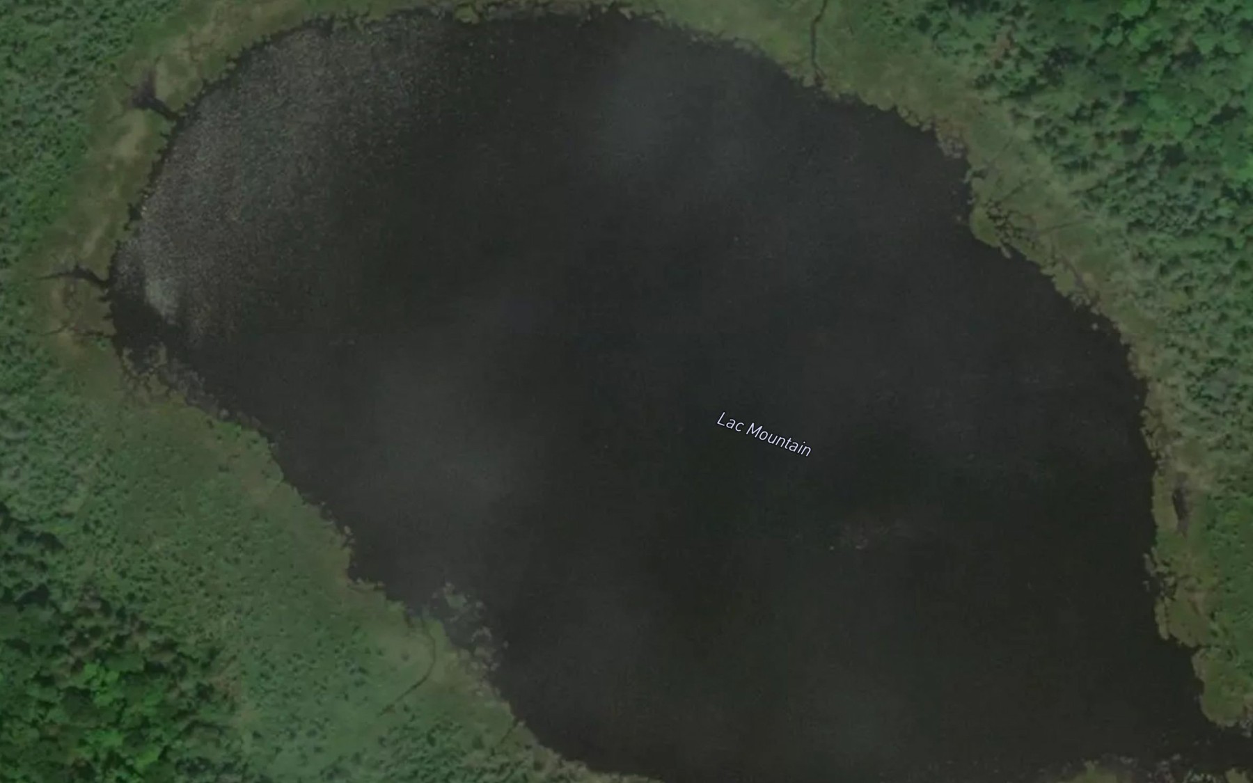 Satellite map of the Lac Mountain