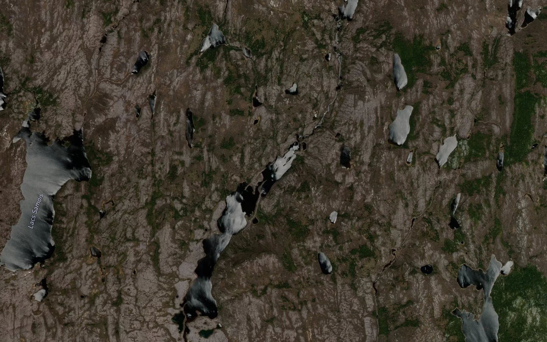 Satellite map of the Lac des Trois Iles