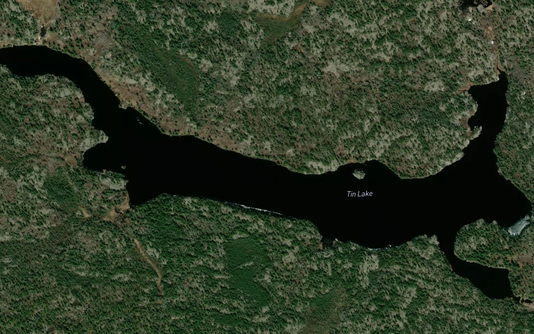 Satellite map of the Tin Lake