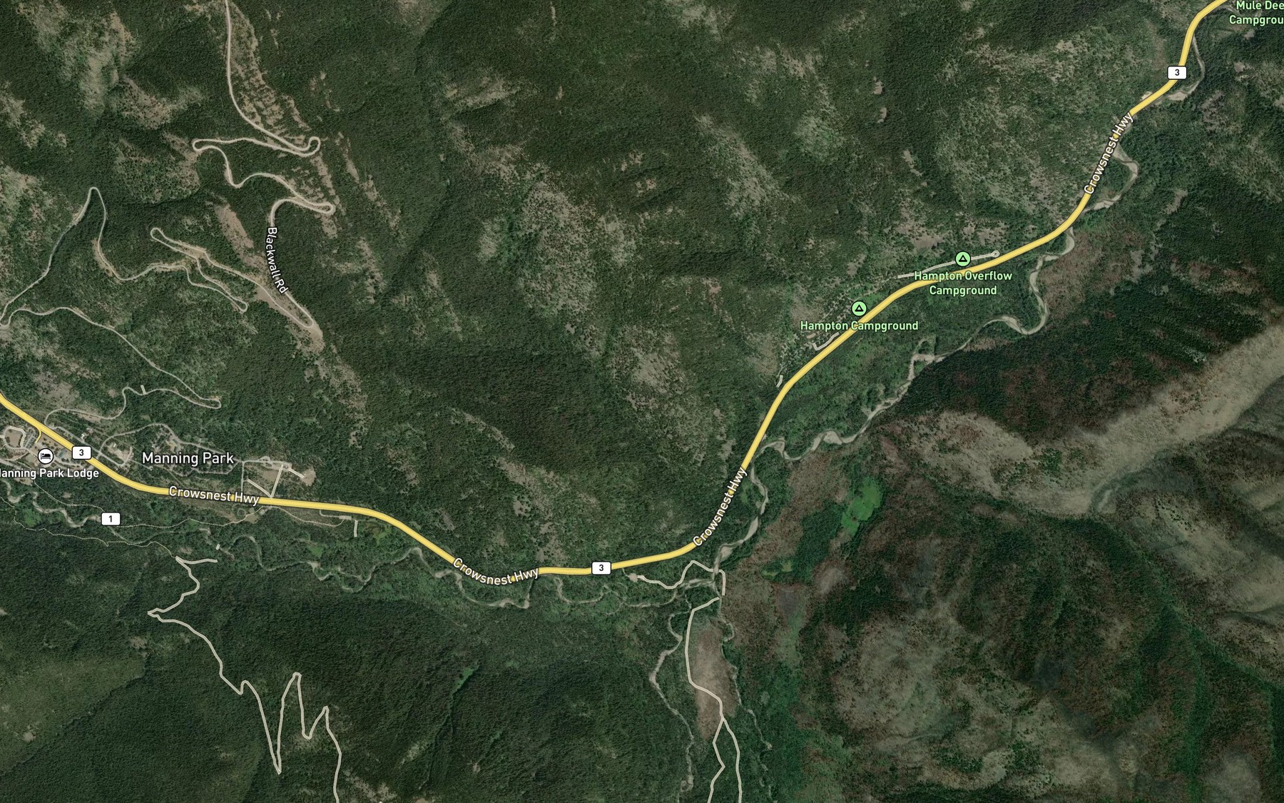 Satellite map of the Hampton Creek