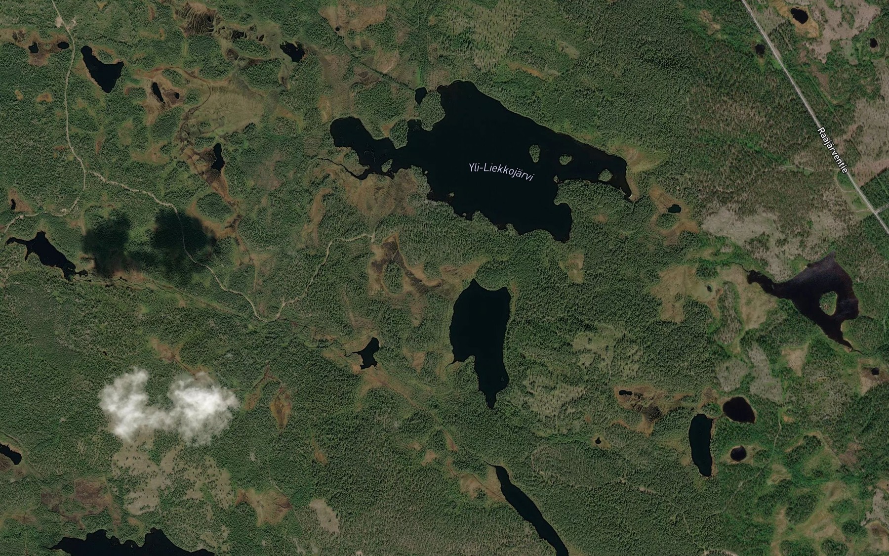 Satellite map of the Yli Liekkojarvi