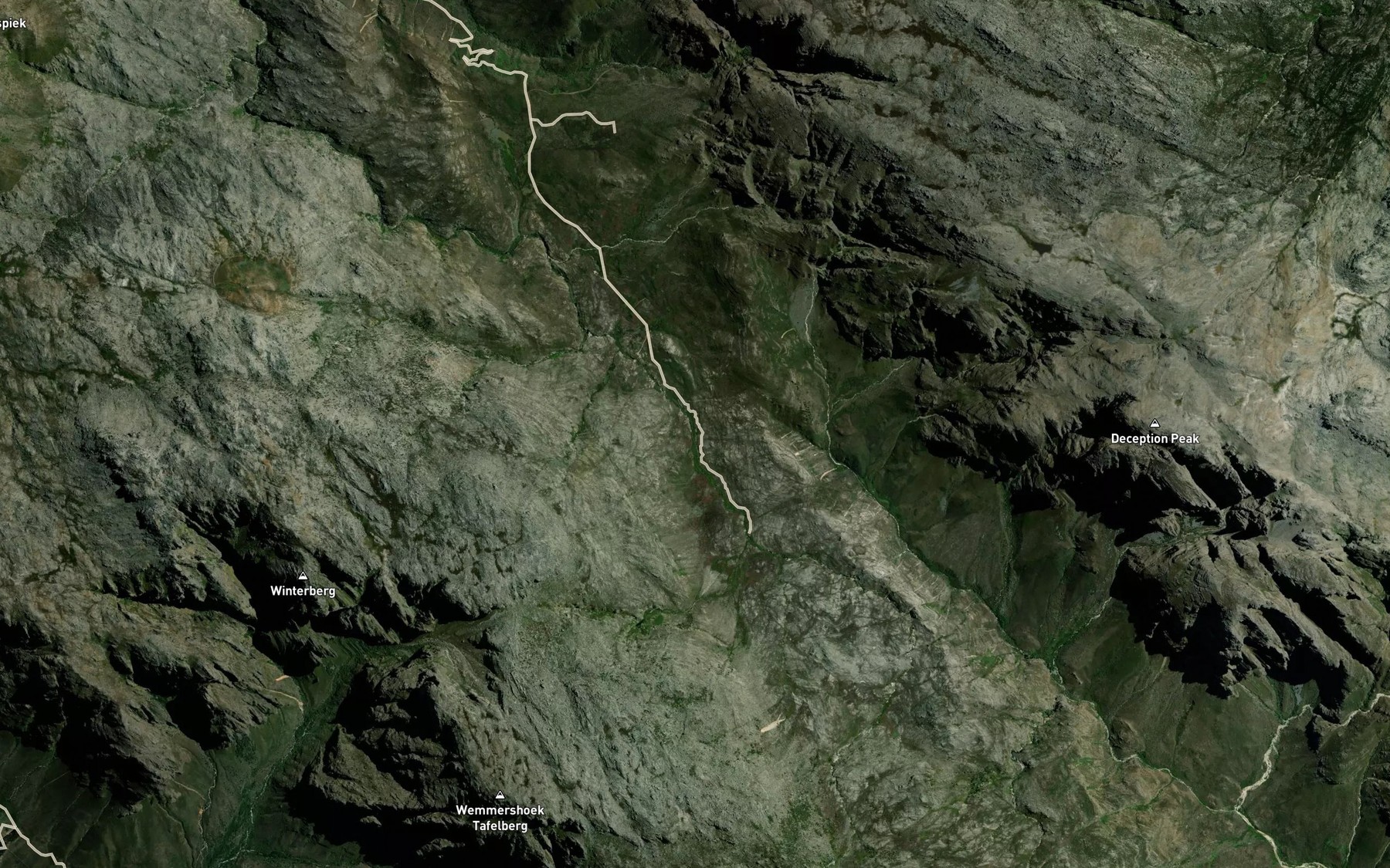 Satellite map of the Agter-Tafelbergkloof