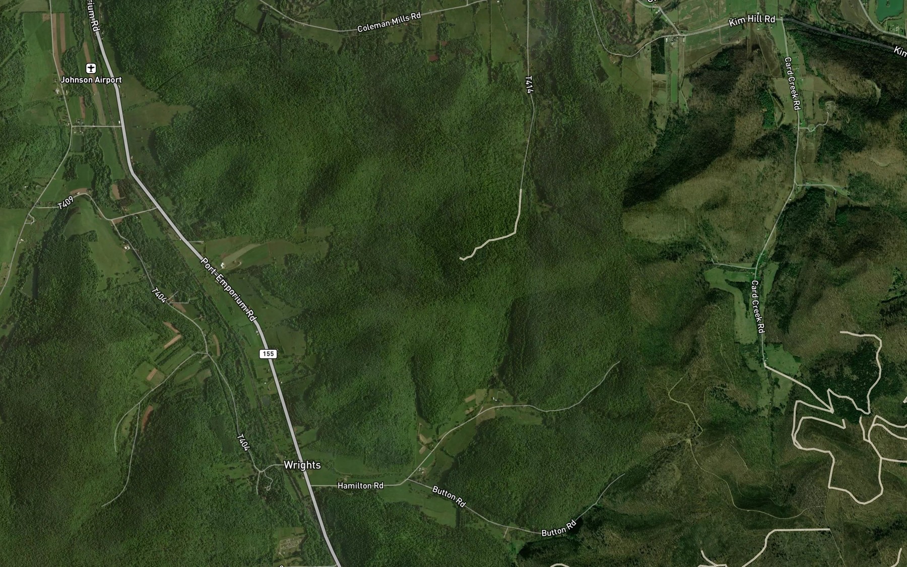 Satellite map of the Buck Run