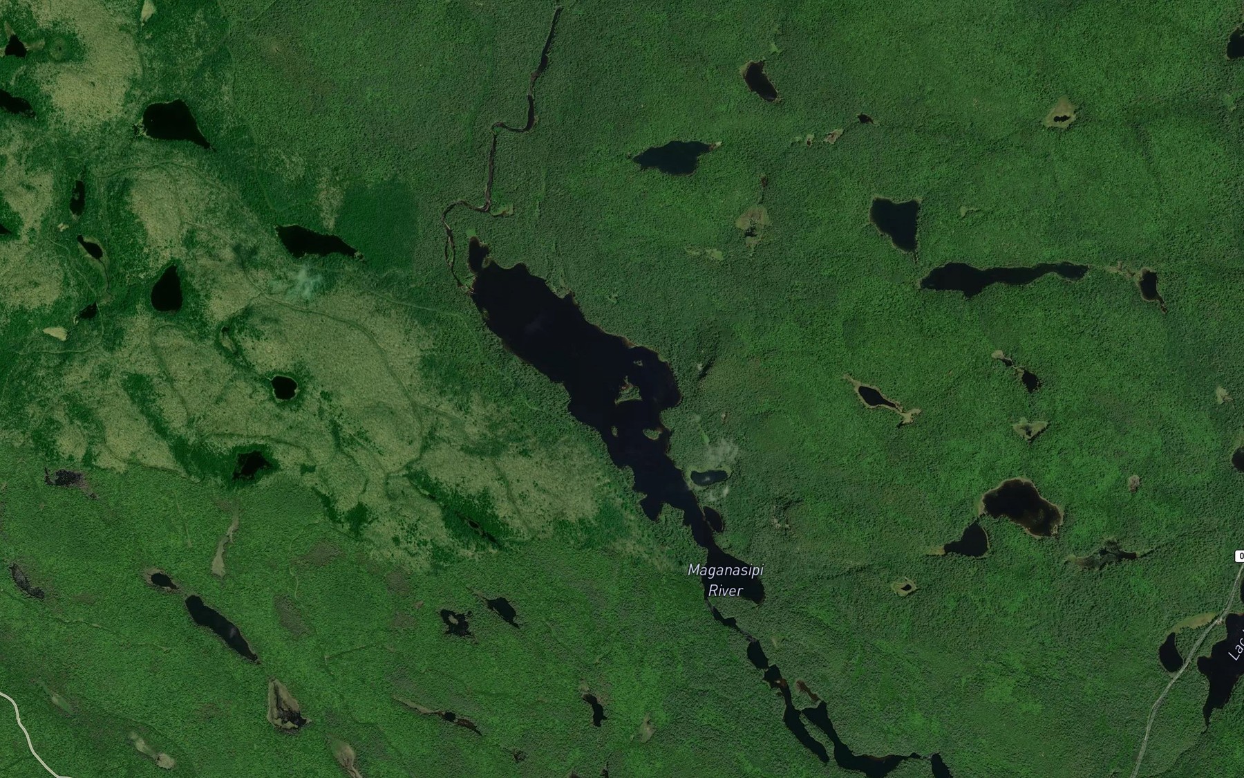 Satellite map of the Lac Johnson