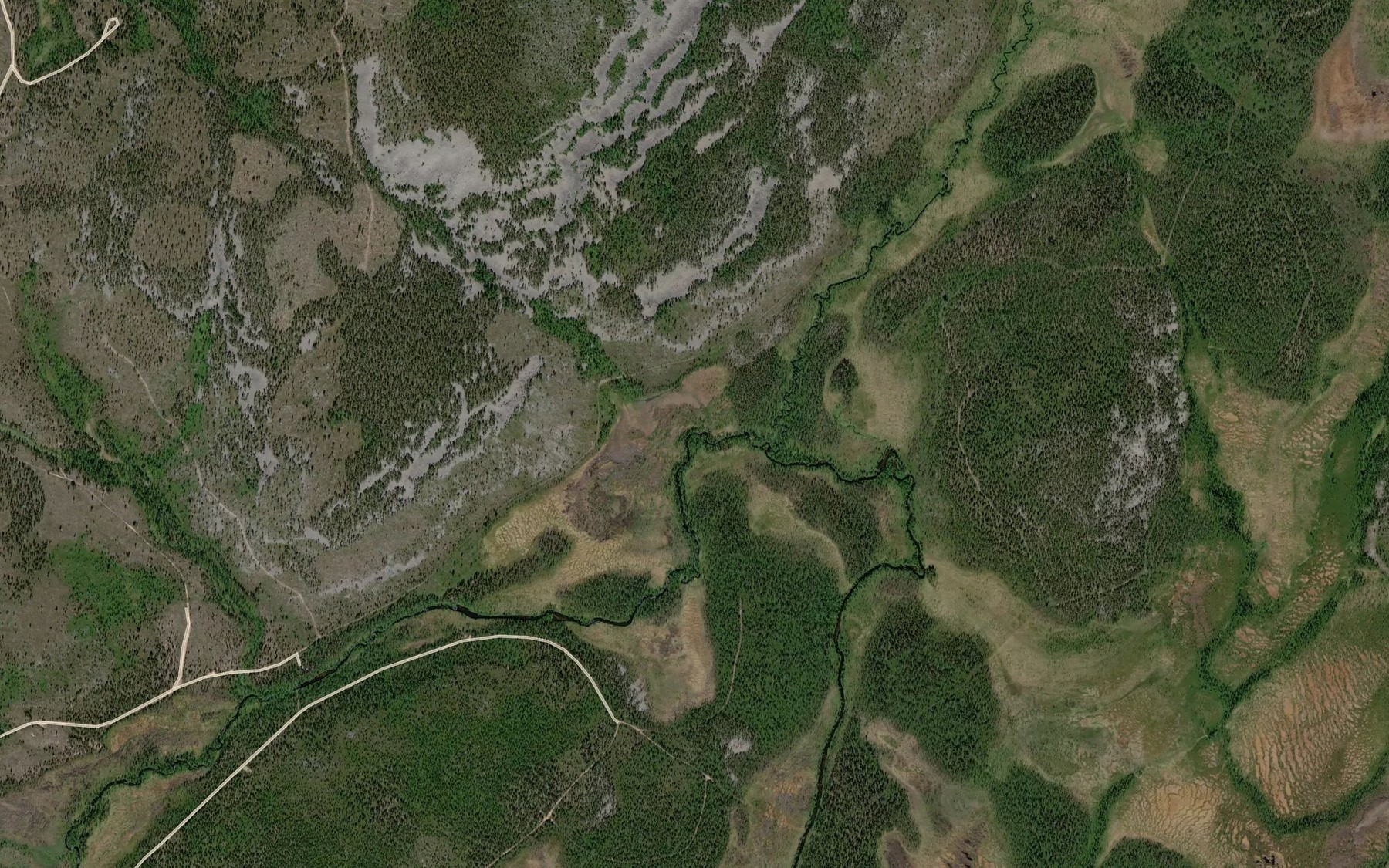 Satellite map of the Muotkaloma