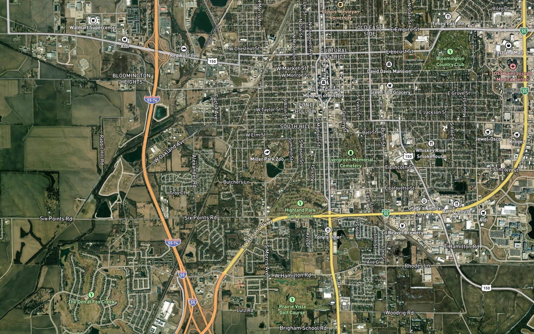 Satellite map of the Spot 1