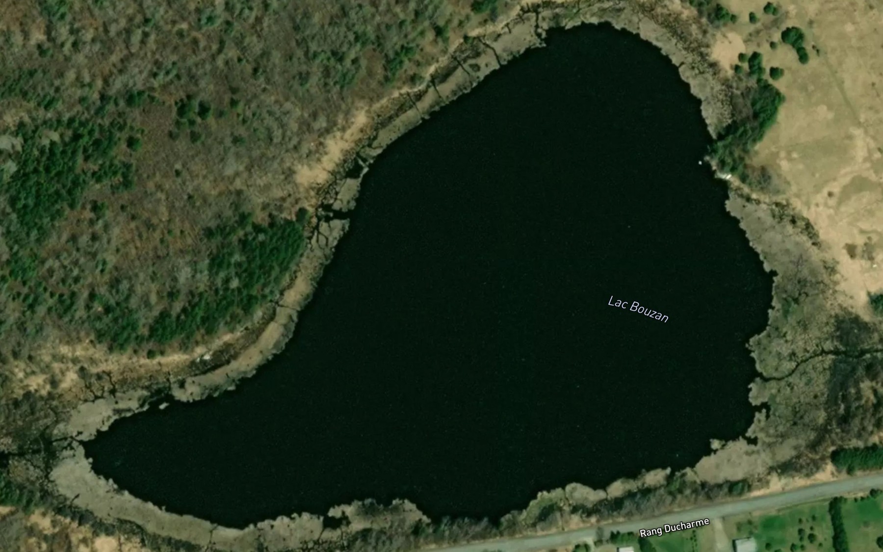 Satellite map of the Lac Bouzan