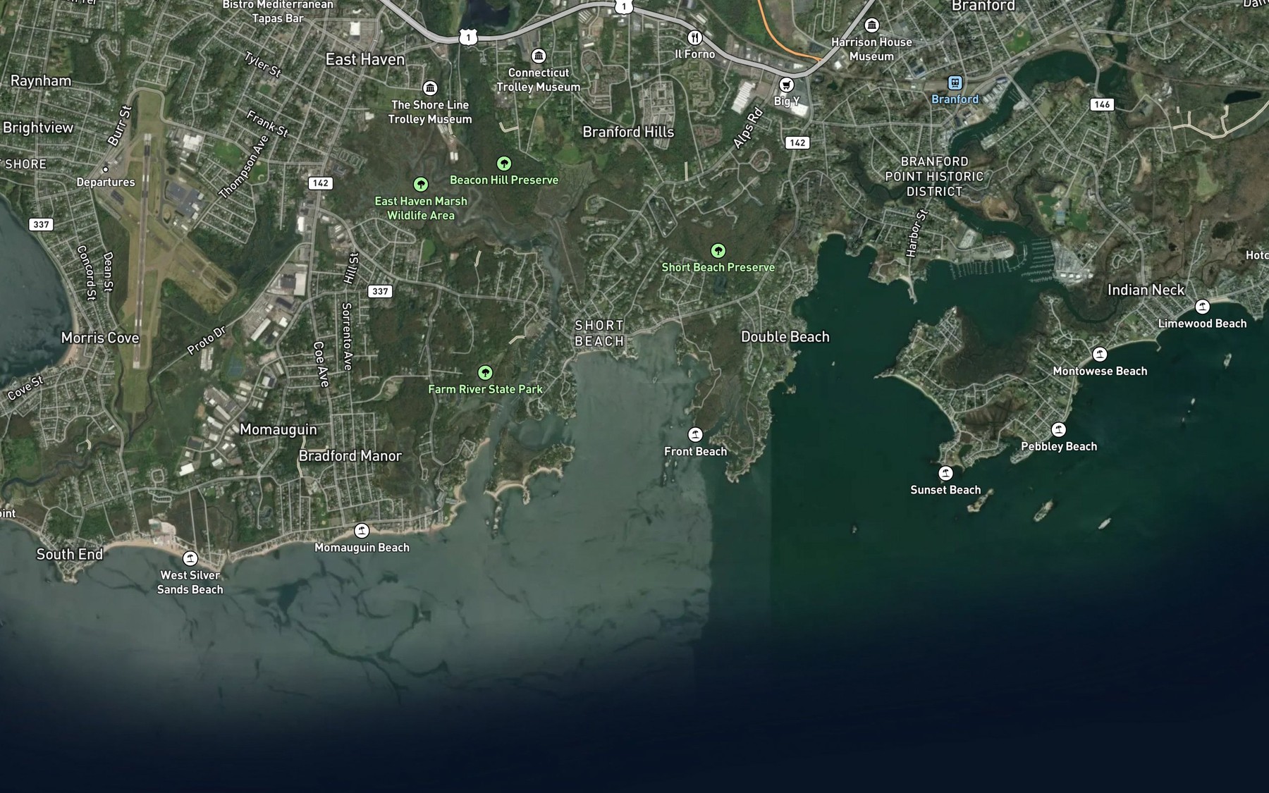 Satellite map of the Granite Bay