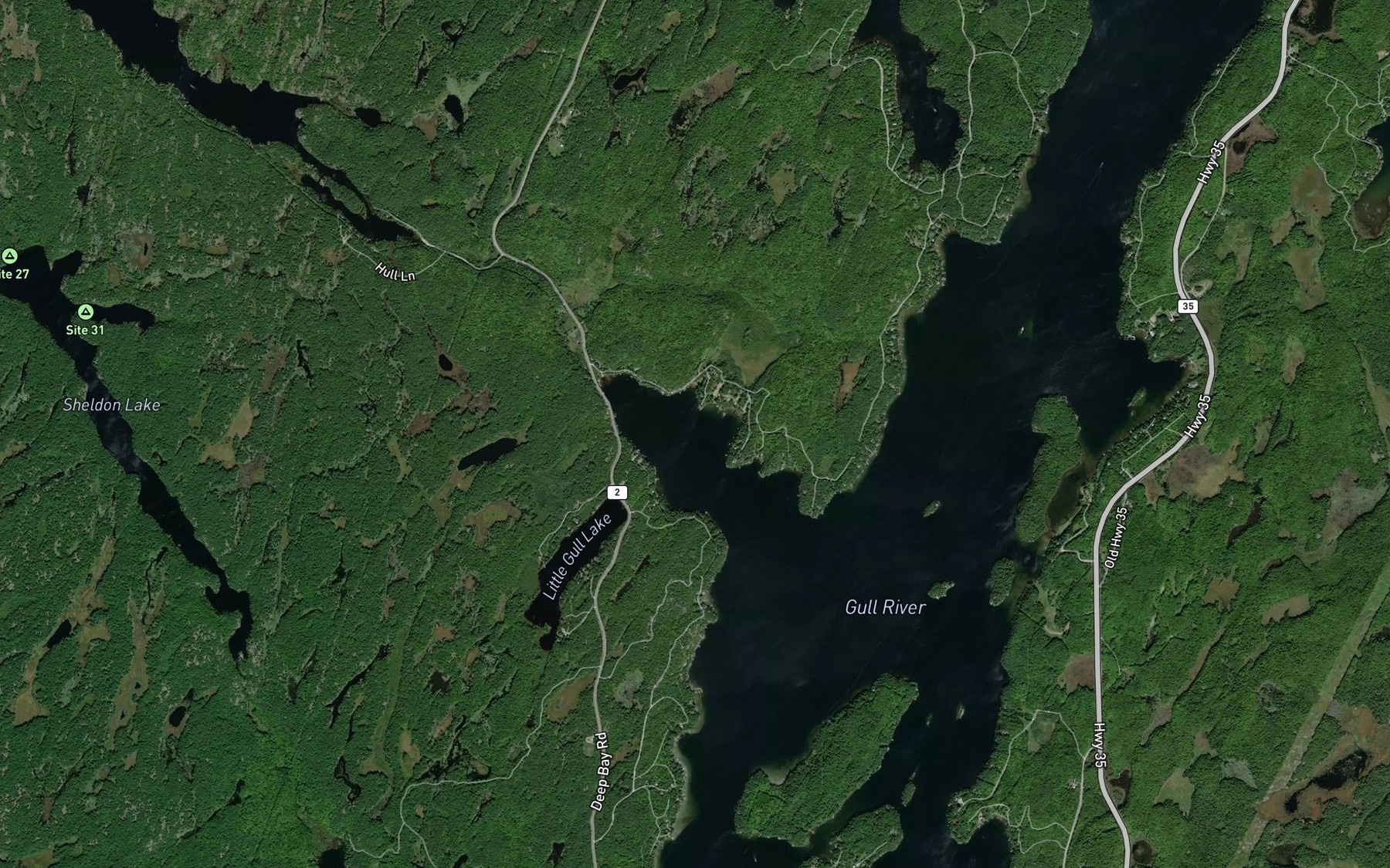 Satellite map of the Deep Bay