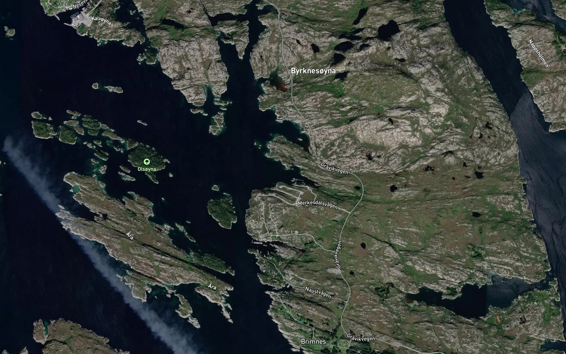Satellite map of the Merkesdalsvagen