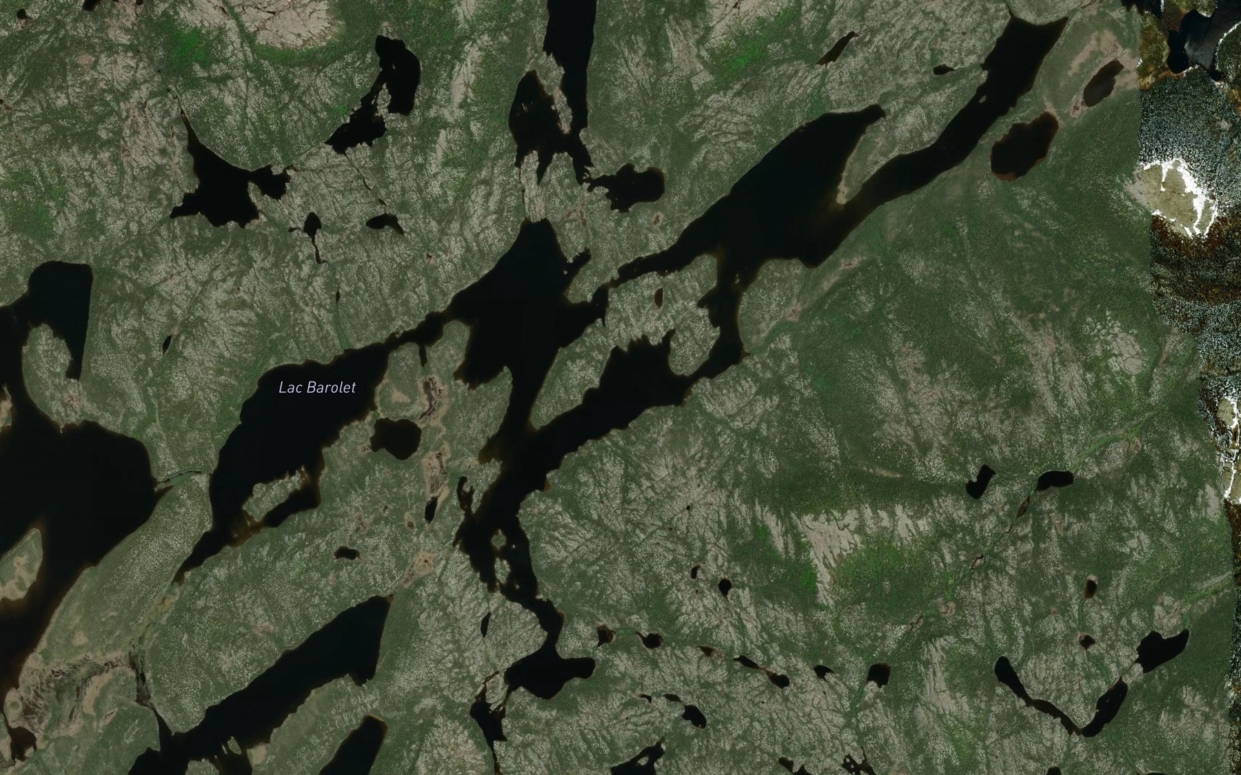 Satellite map of the Lac Barolet