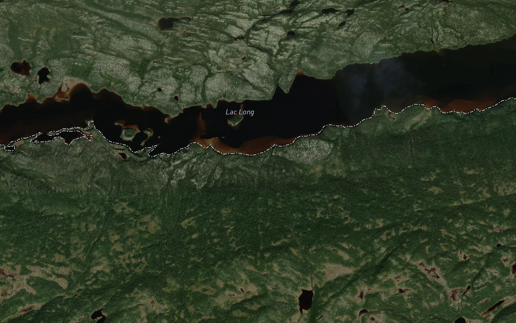 Satellite map of the Riviere des Cinq Lacs