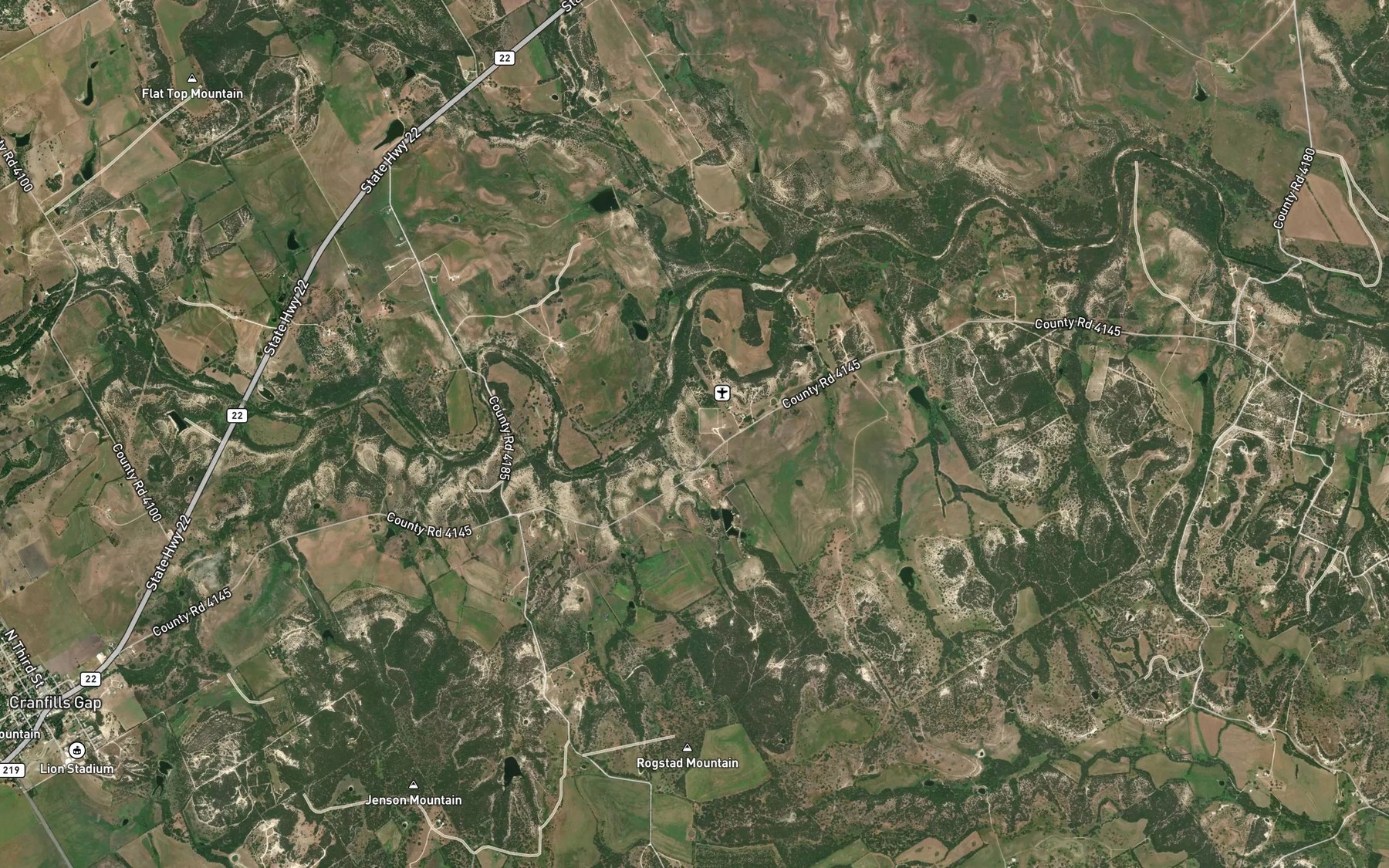 Satellite map of the Pierson Spring