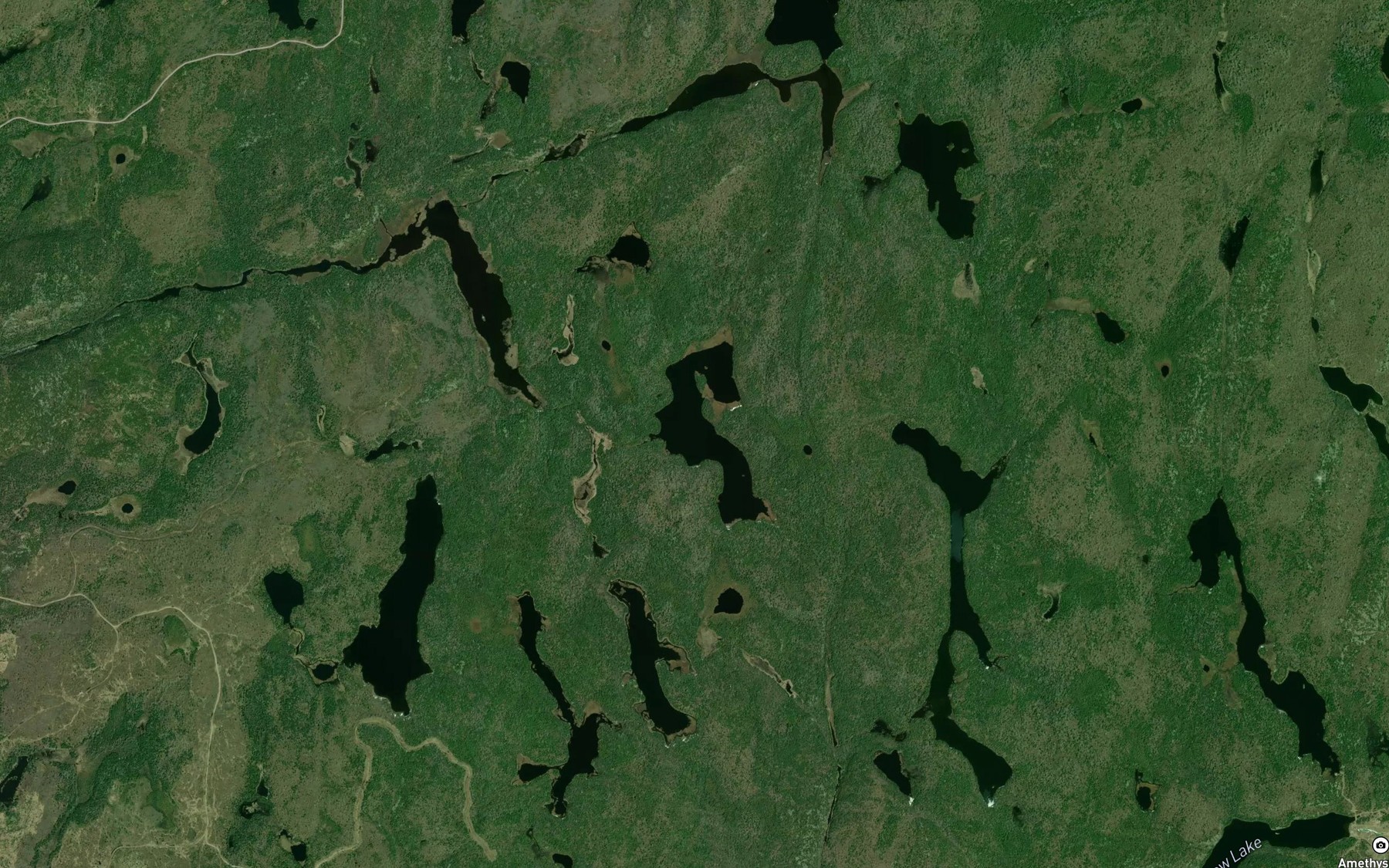 Satellite map of the Question Mark Lake