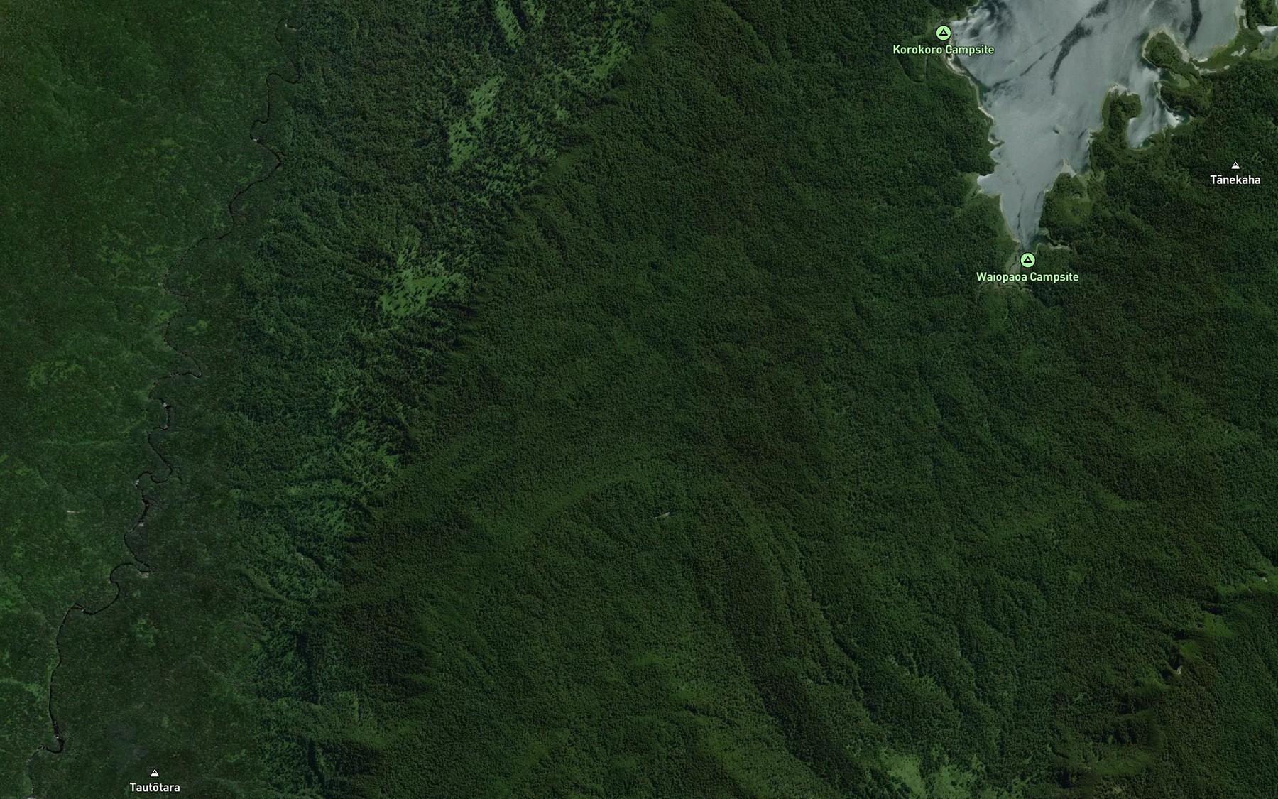 Satellite map of the Kotore Stream