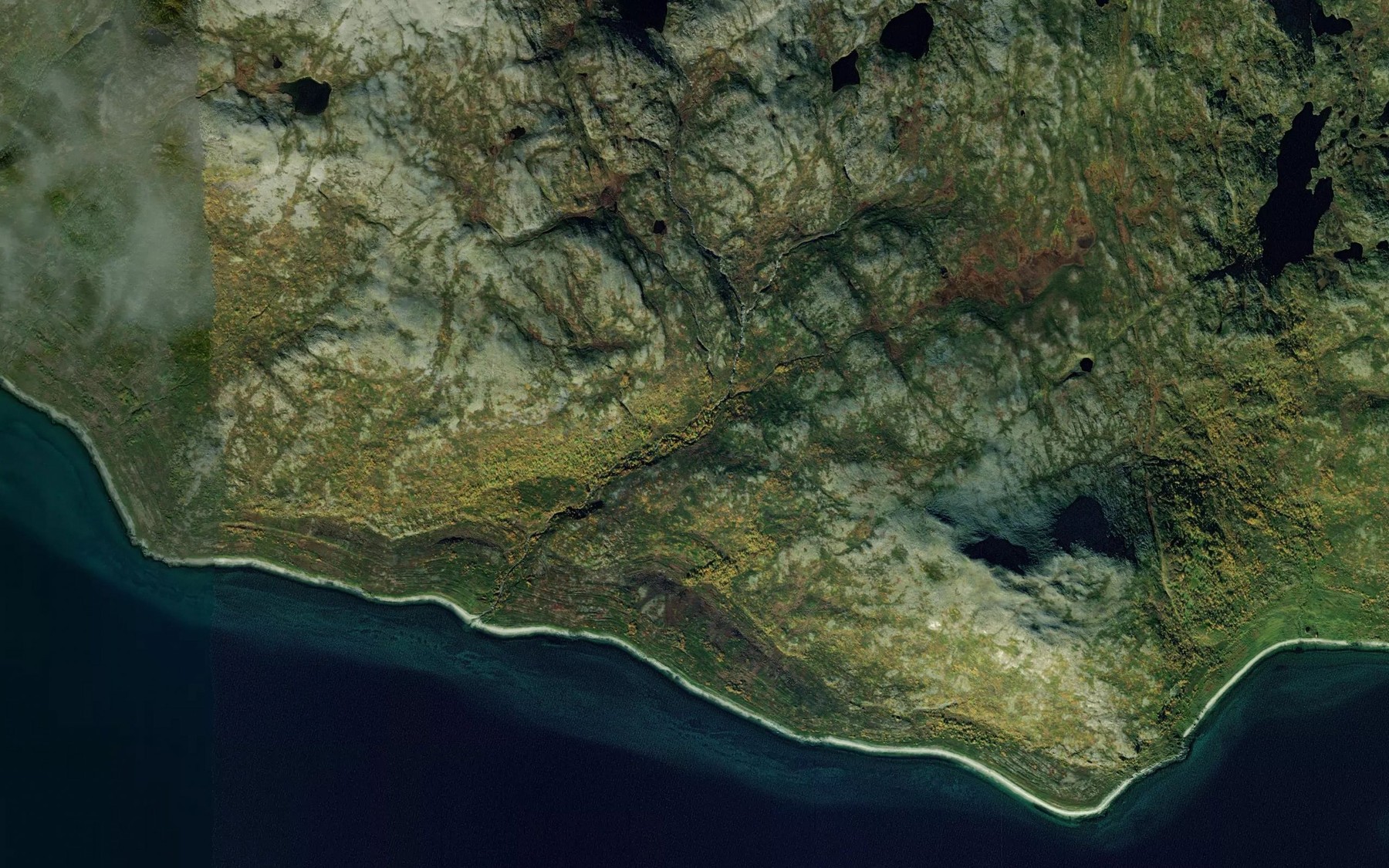 Satellite map of the Gullelva