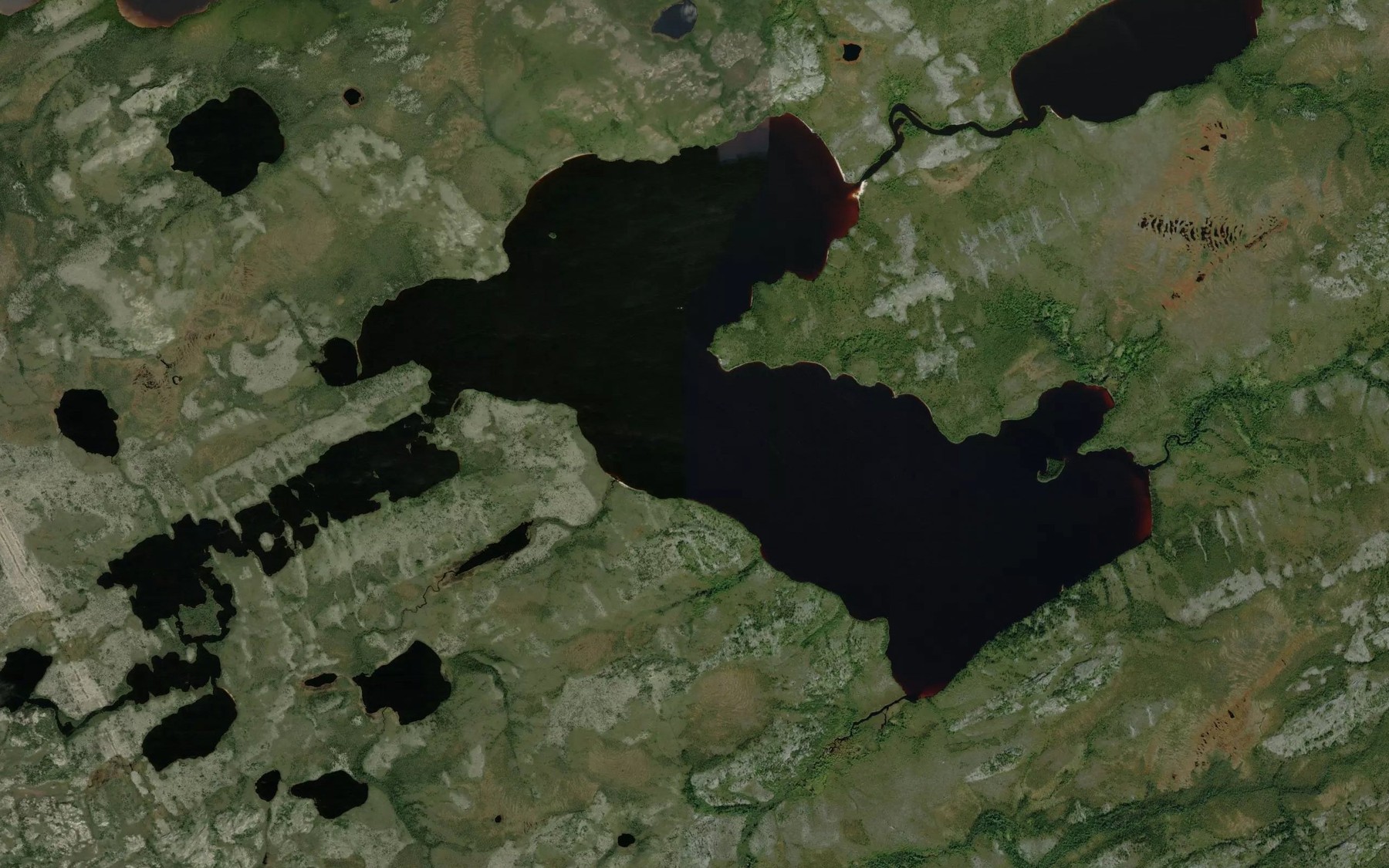 Satellite map of the Lac Kawastachistaw