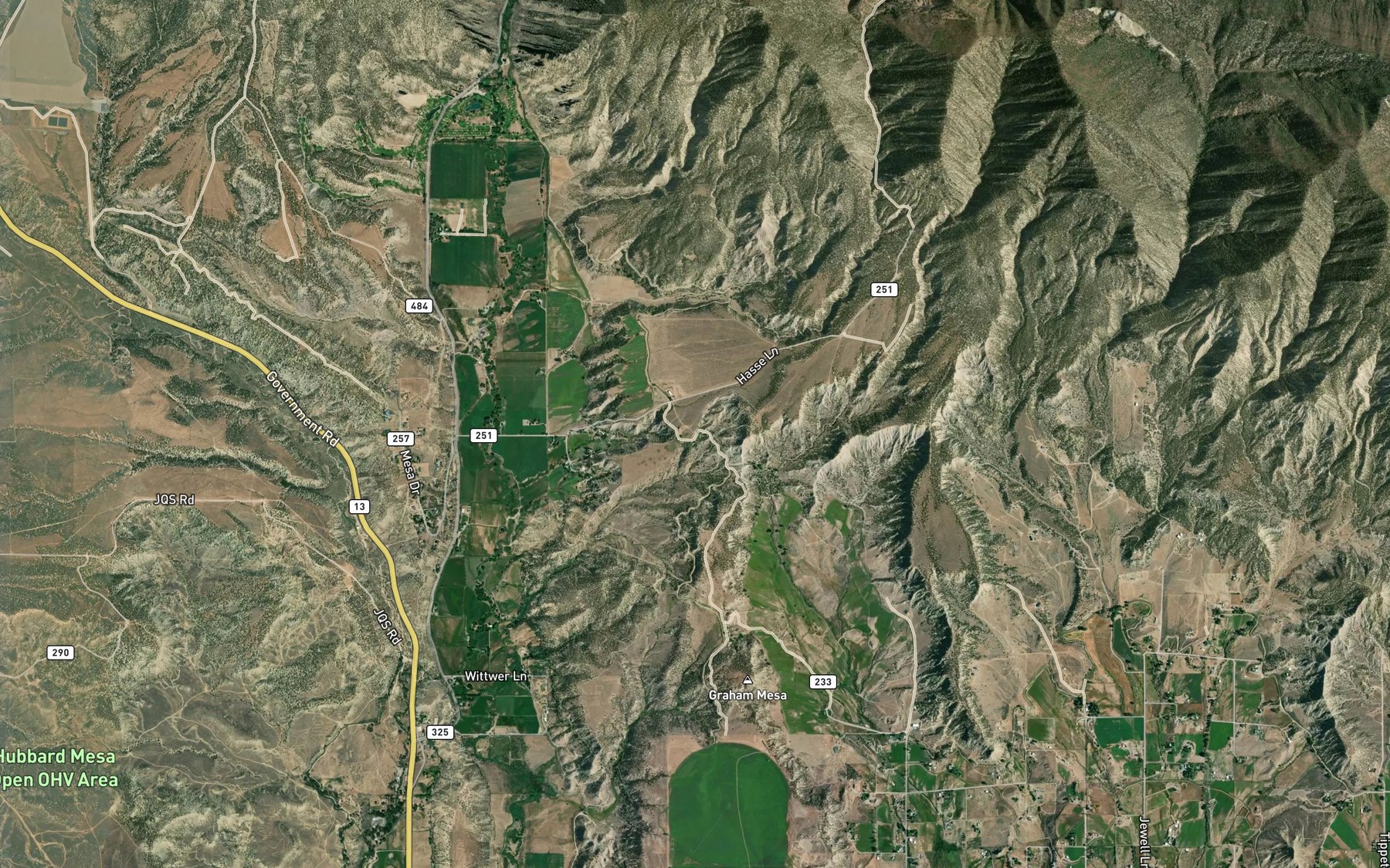Satellite map of the Davie Ditch