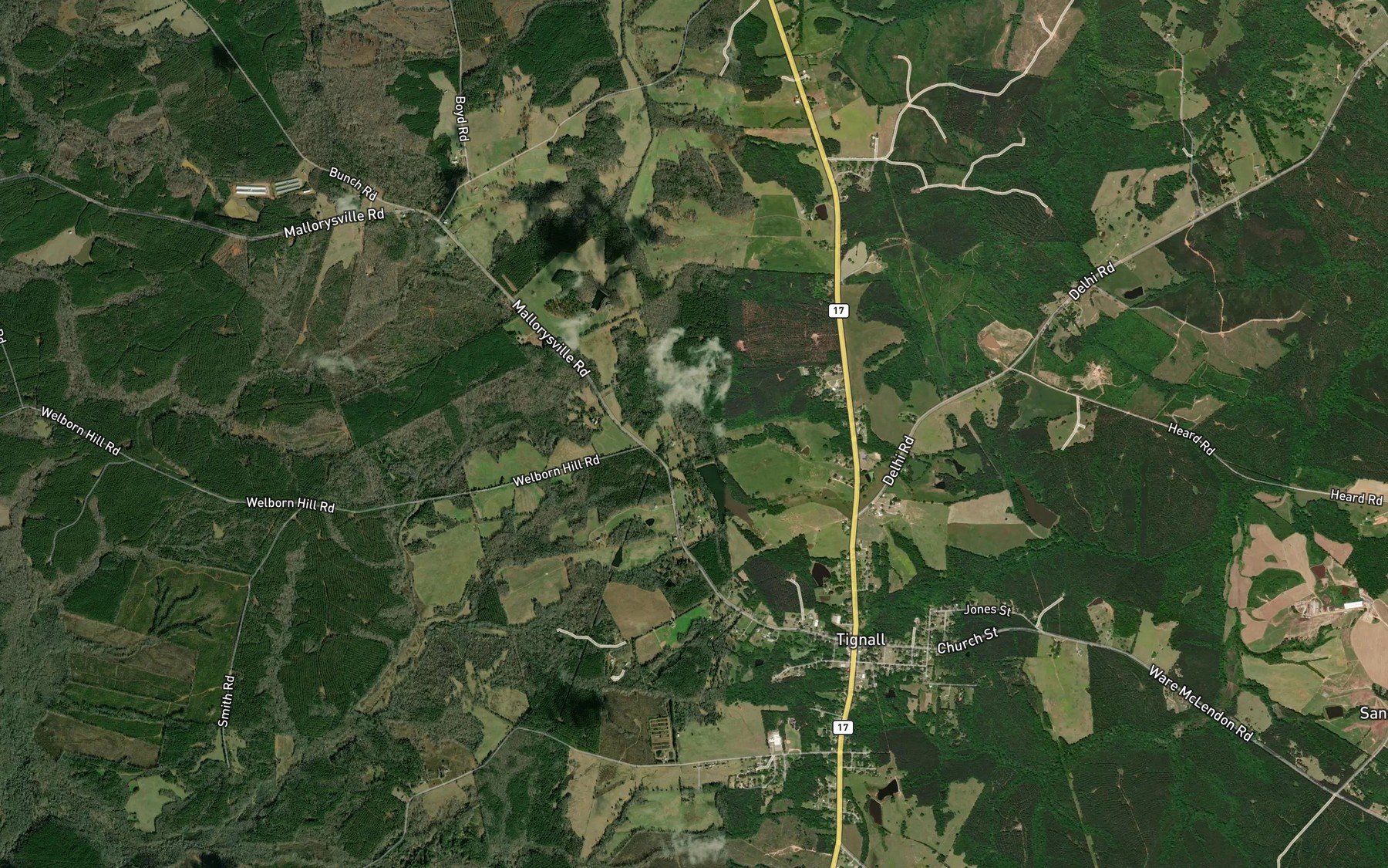 Satellite map of the Pole Branch