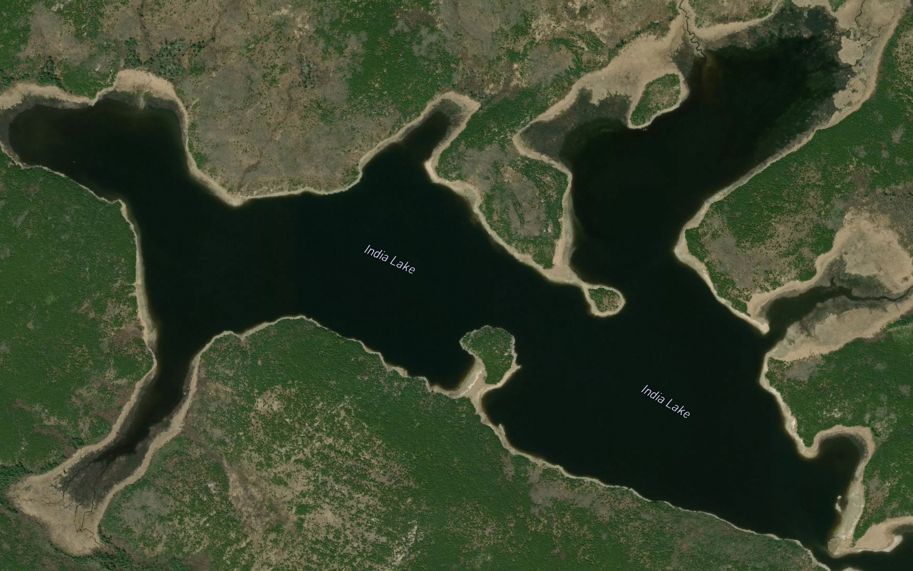 Satellite map of the India Lake
