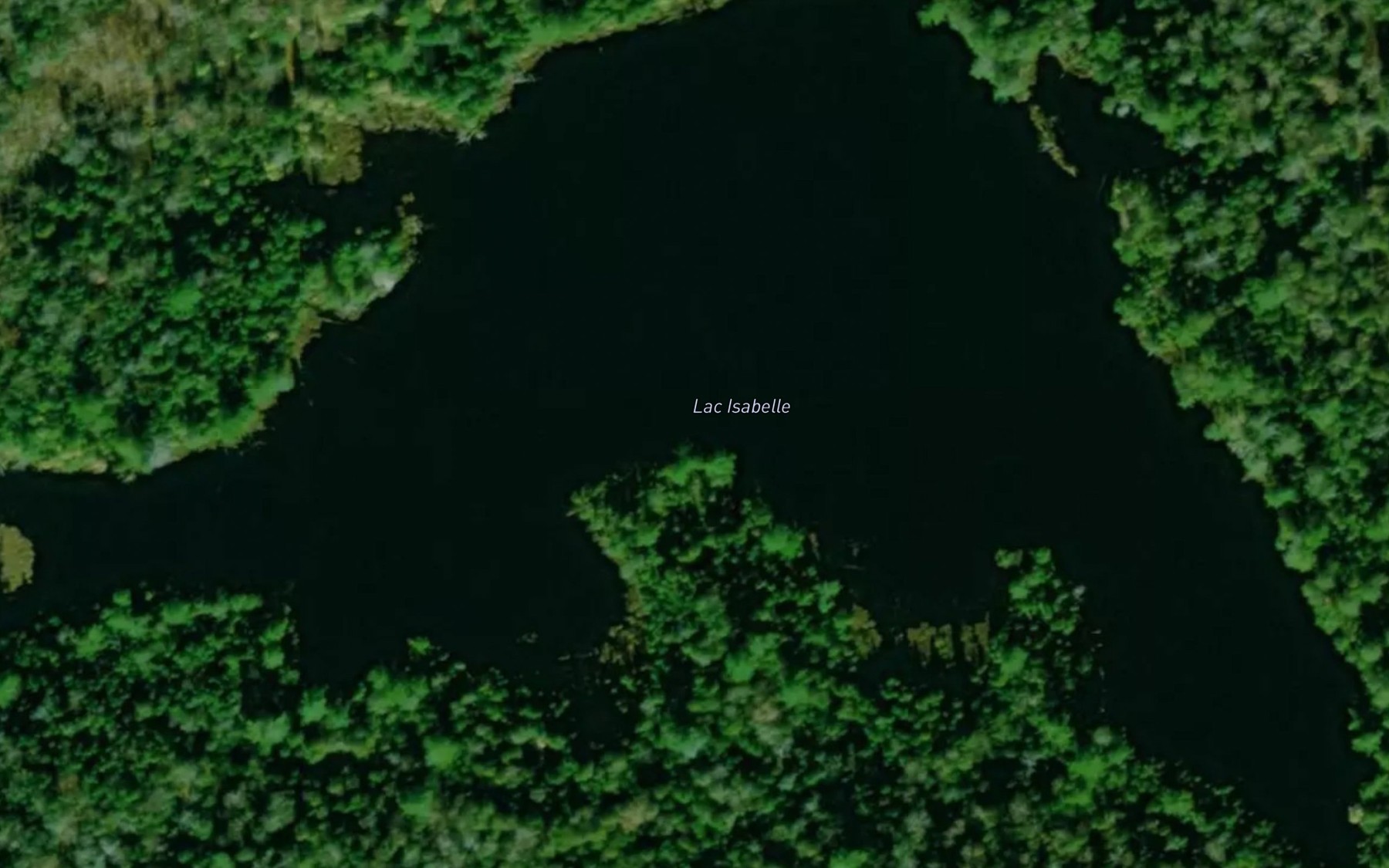 Satellite map of the Lac Isabelle