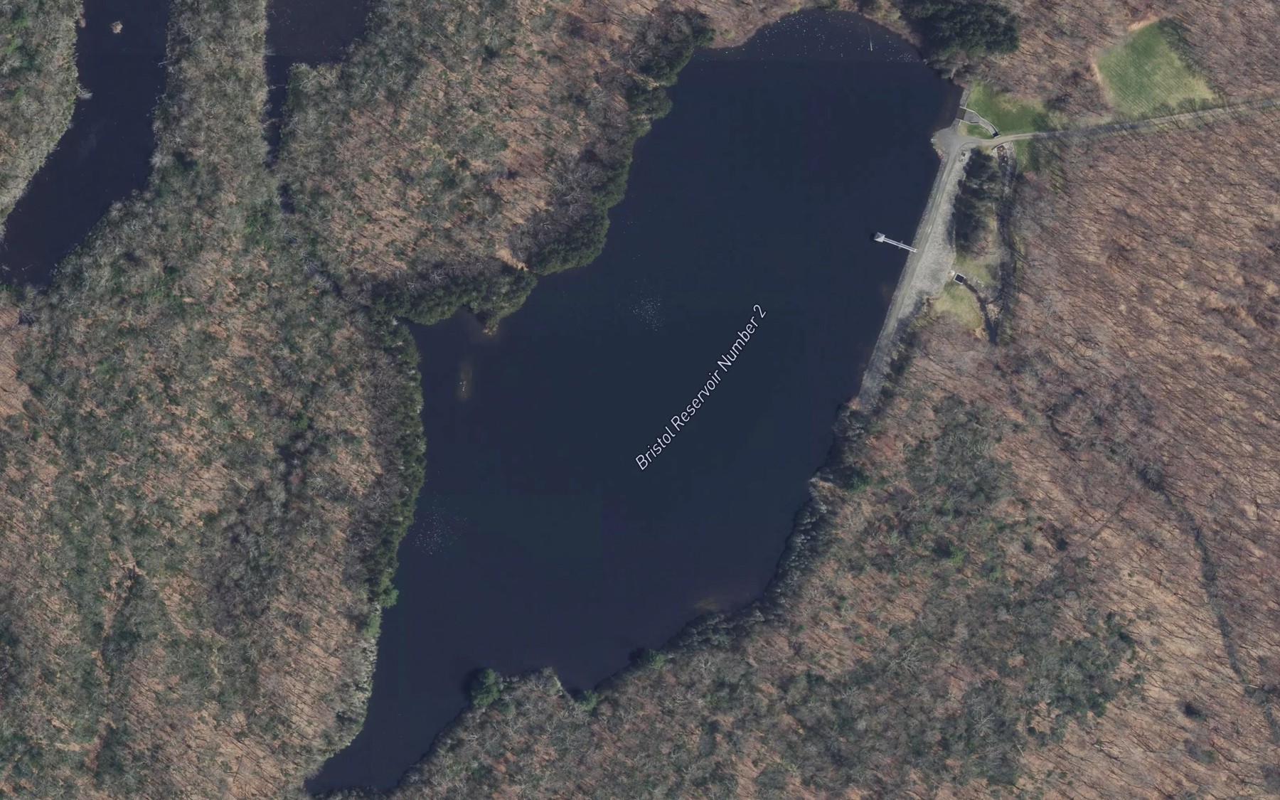 Satellite map of the Bristol Reservoir Number Two