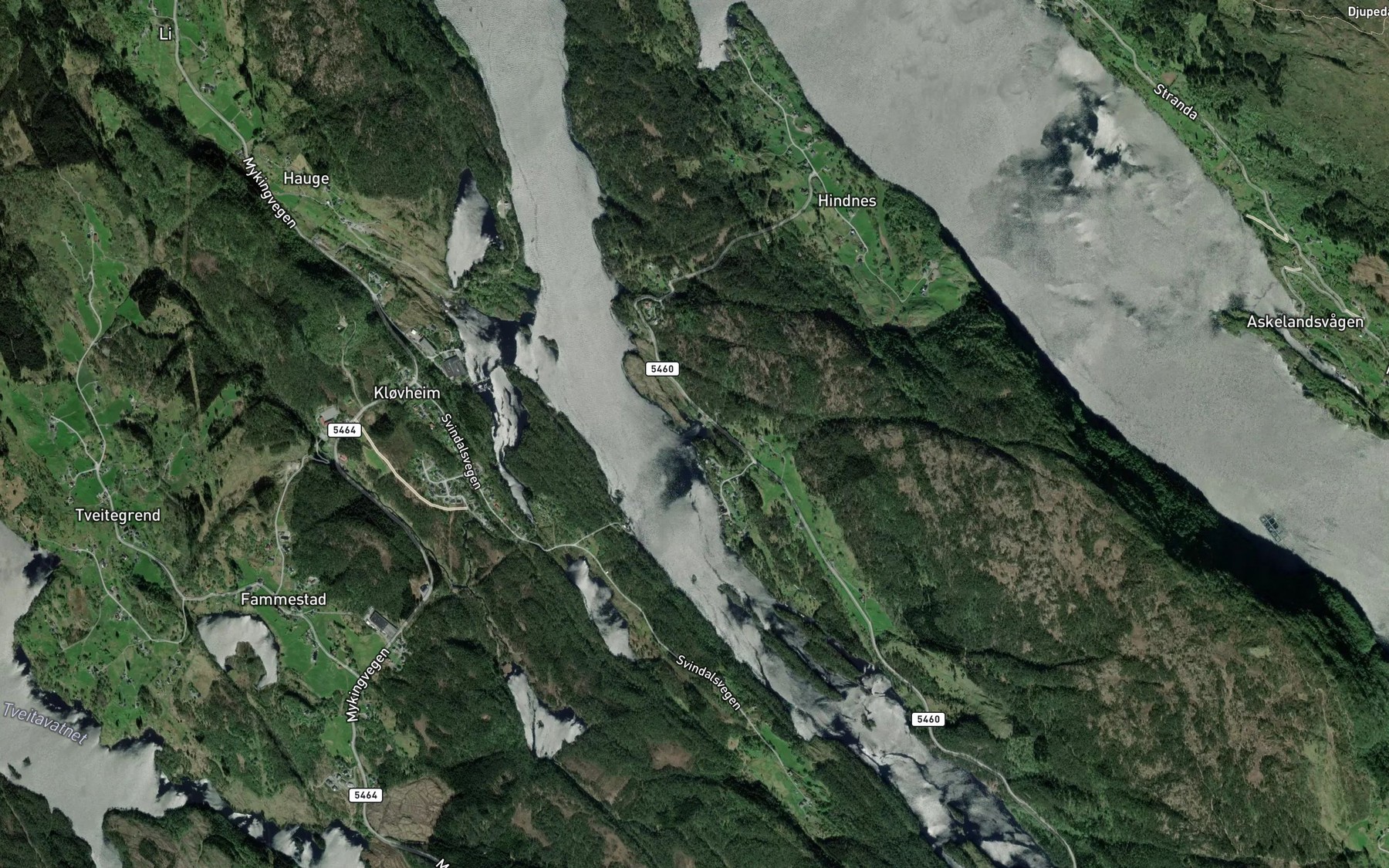 Satellite map of the Fugleviki