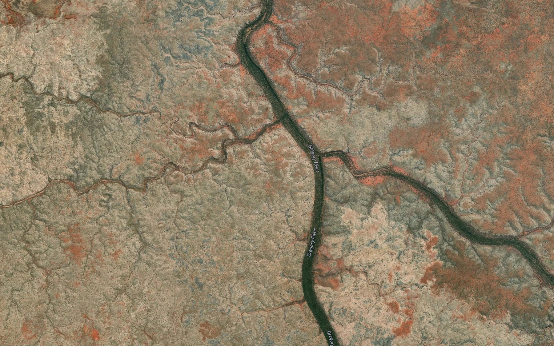 Satellite map of the Seymour River