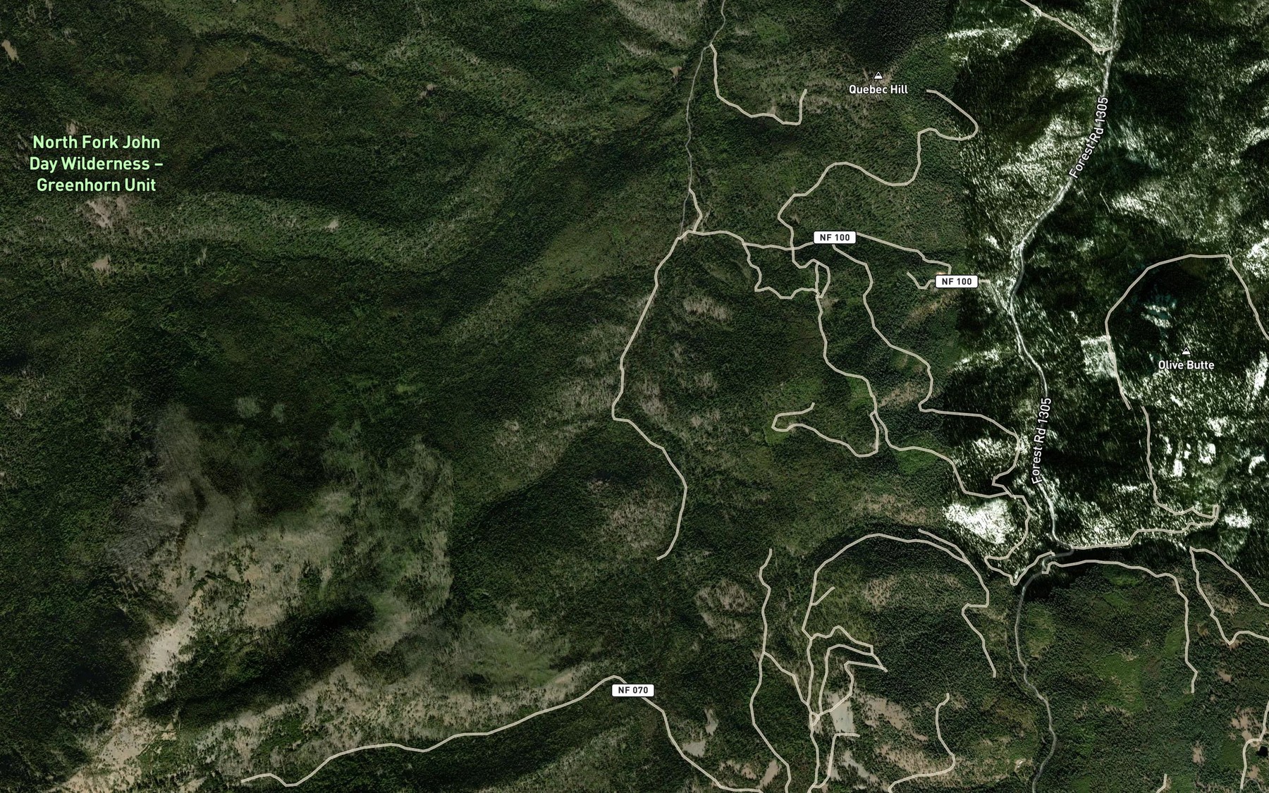 Satellite map of the Spring Creek