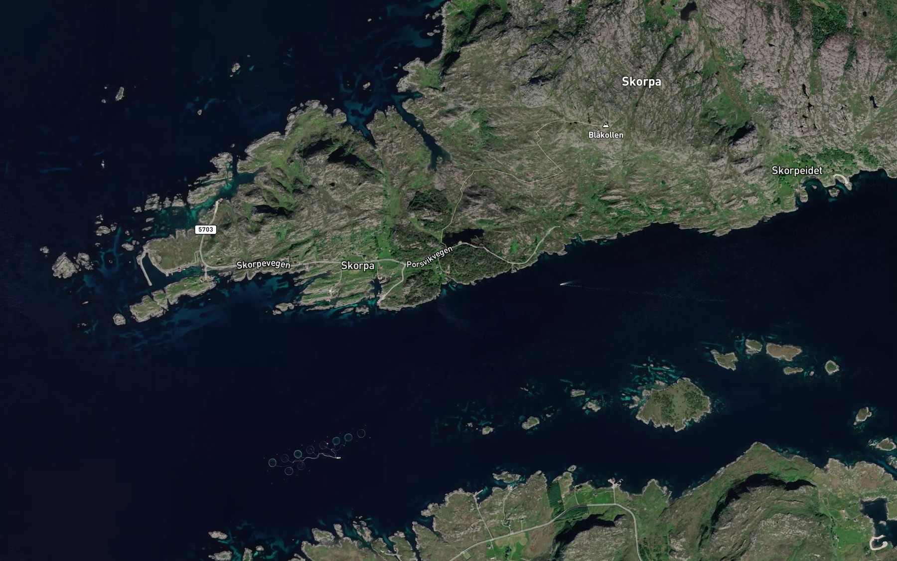 Satellite map of the Nautvika