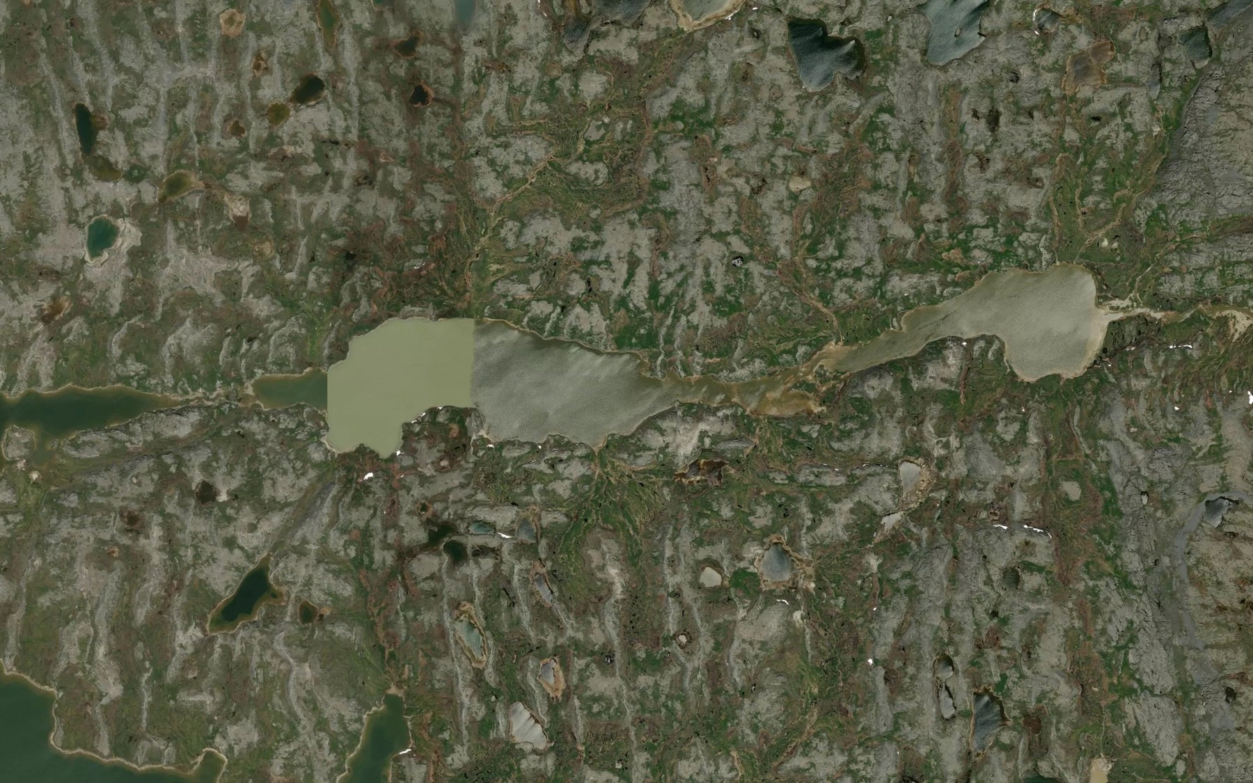 Satellite map of the Lacs Quukittuq