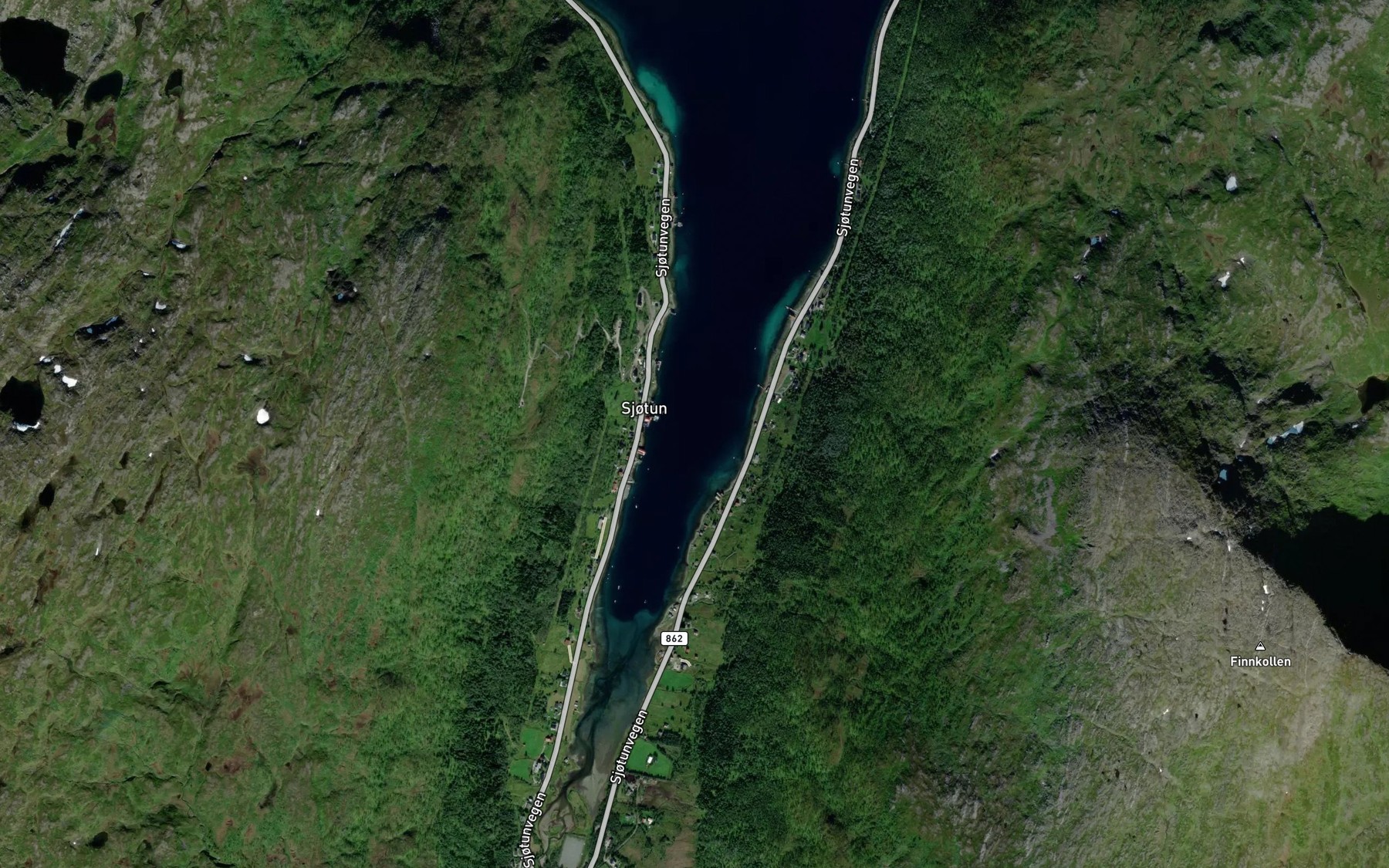 Satellite map of the Sorfjorden