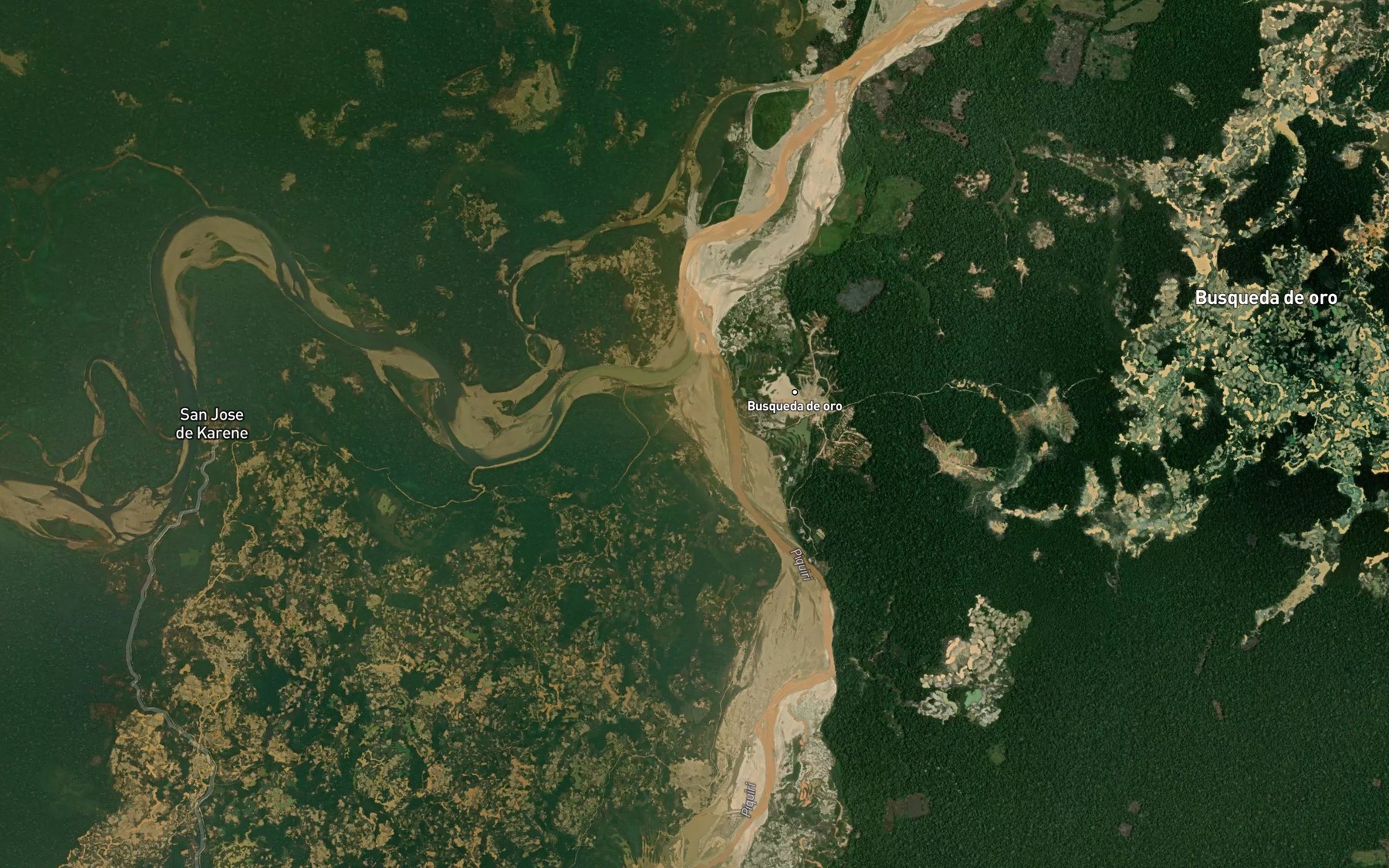 Satellite map of the Rio Lobo