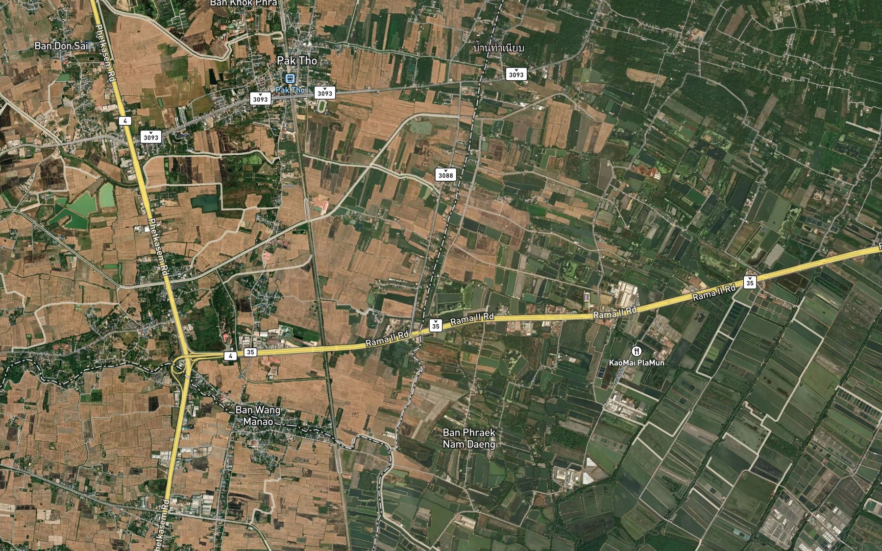 Satellite map of the Khlong Bang Phi Lok