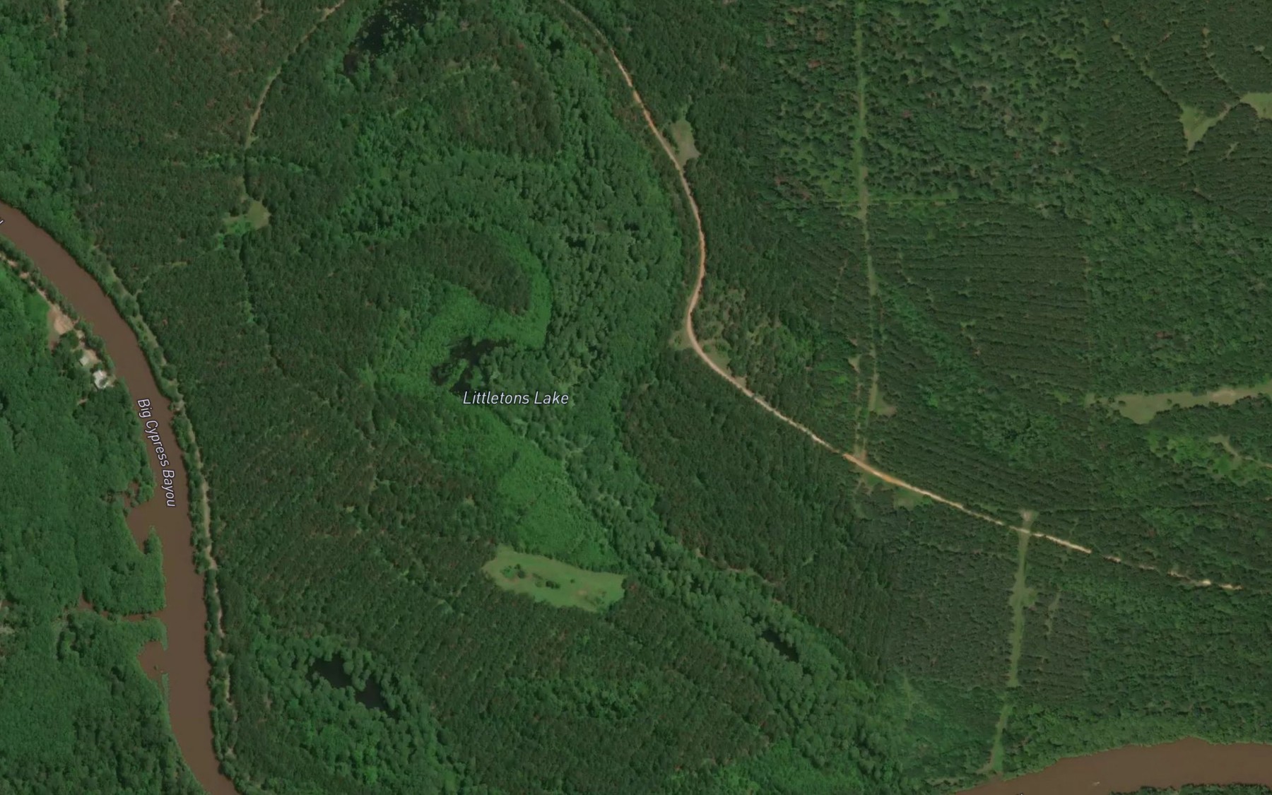 Satellite map of the Littletons Lake