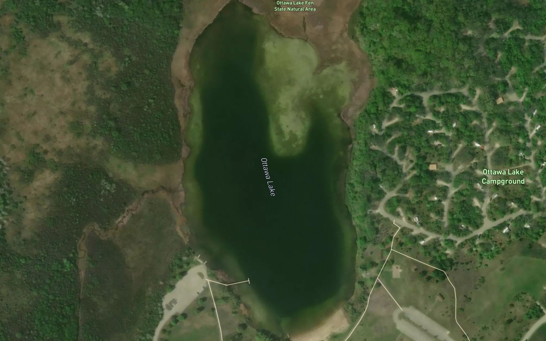 Satellite map of the Ottawa Lake