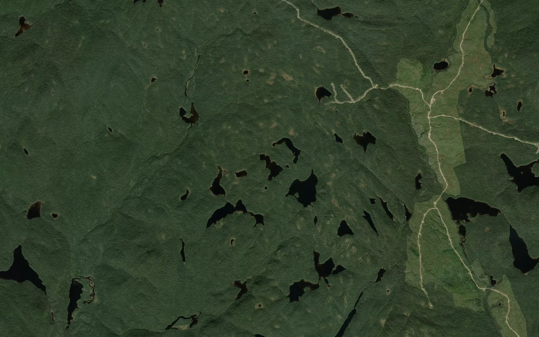 Satellite map of the Lac Clair