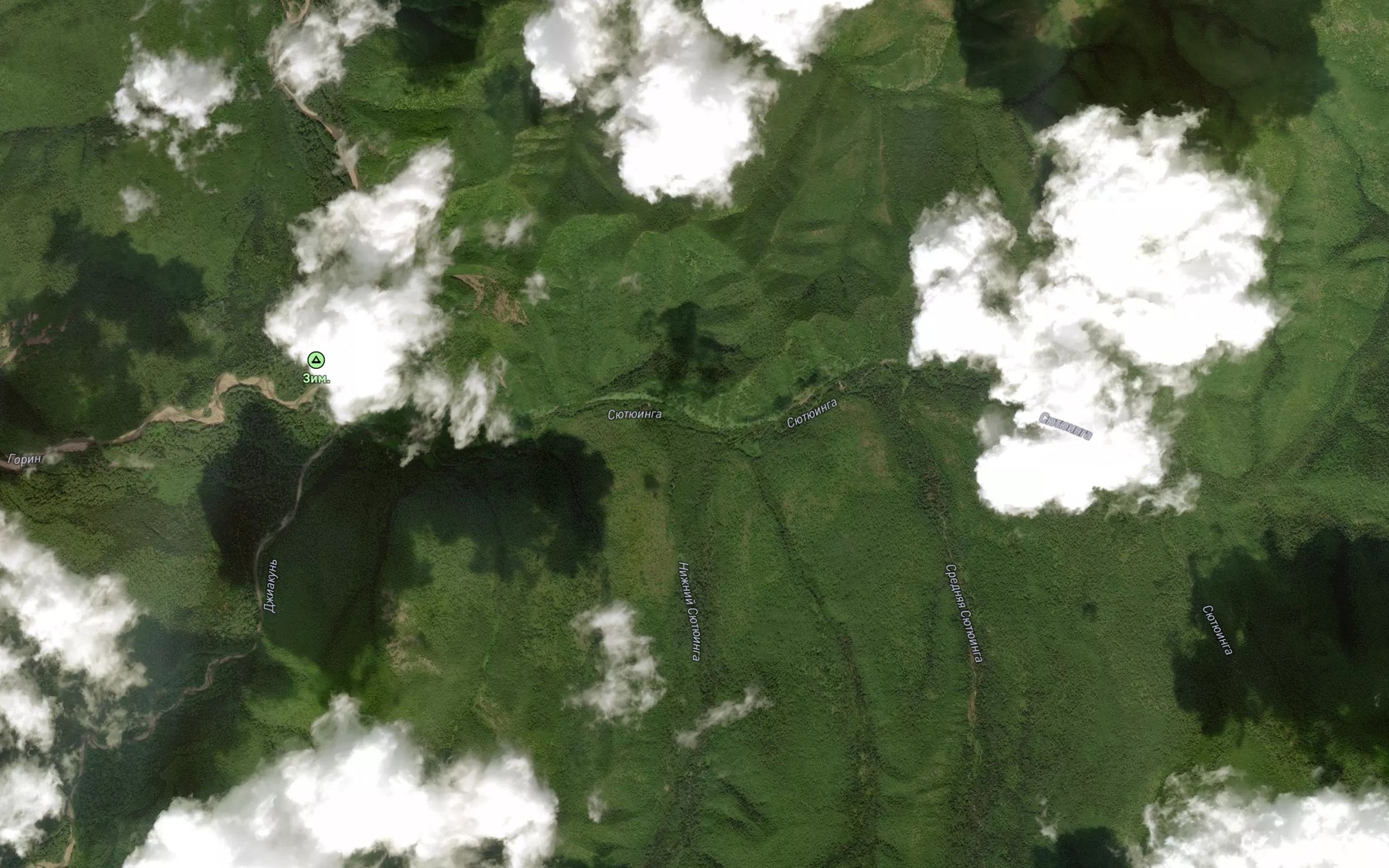 Satellite map of the Nizhnyaya Syutyuinga