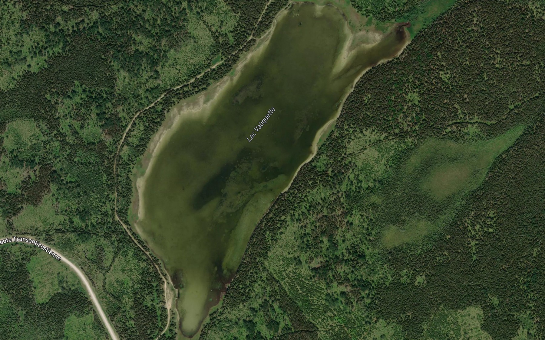 Satellite map of the Lac Valiquette
