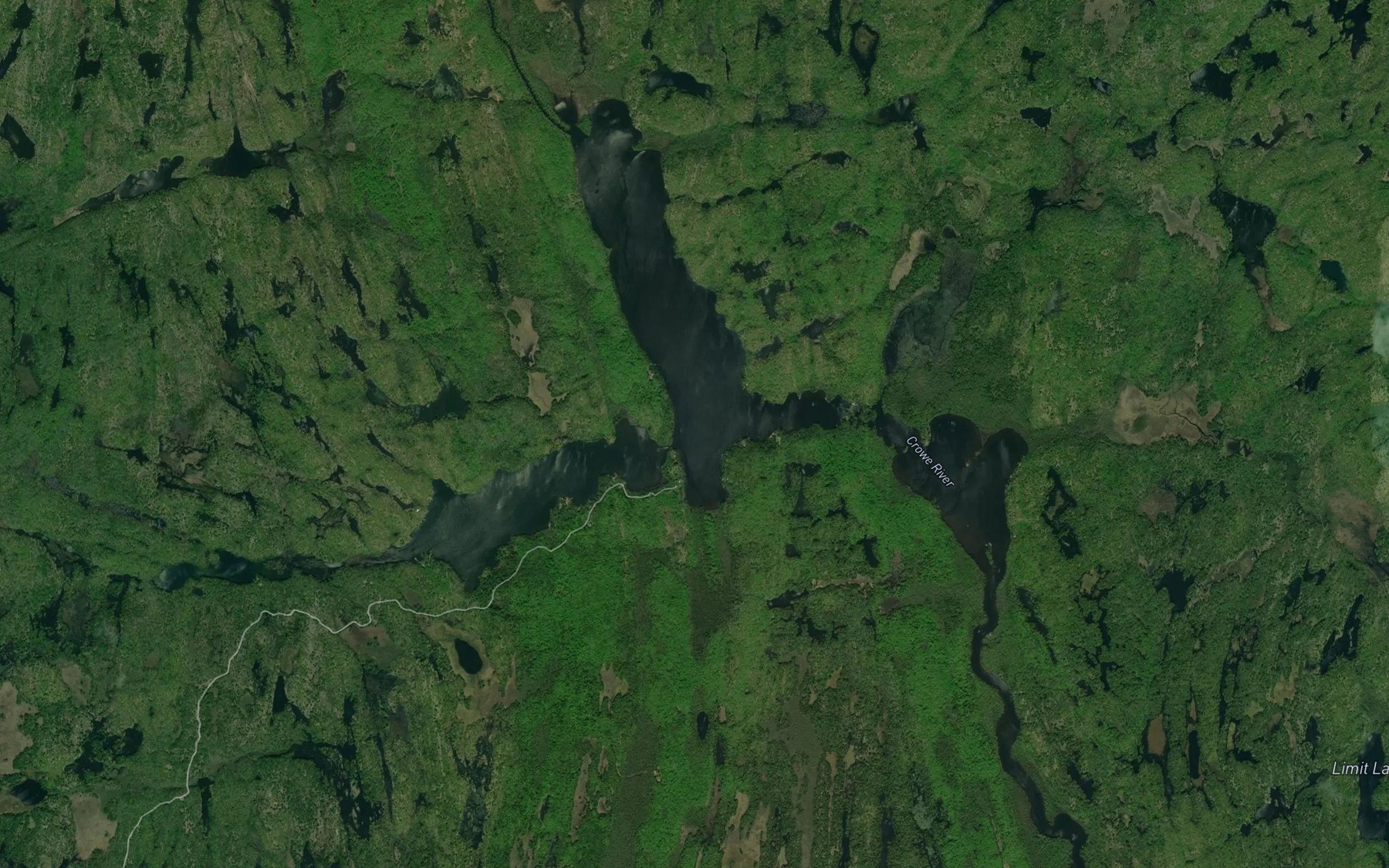 Satellite map of the Tangamong Lake