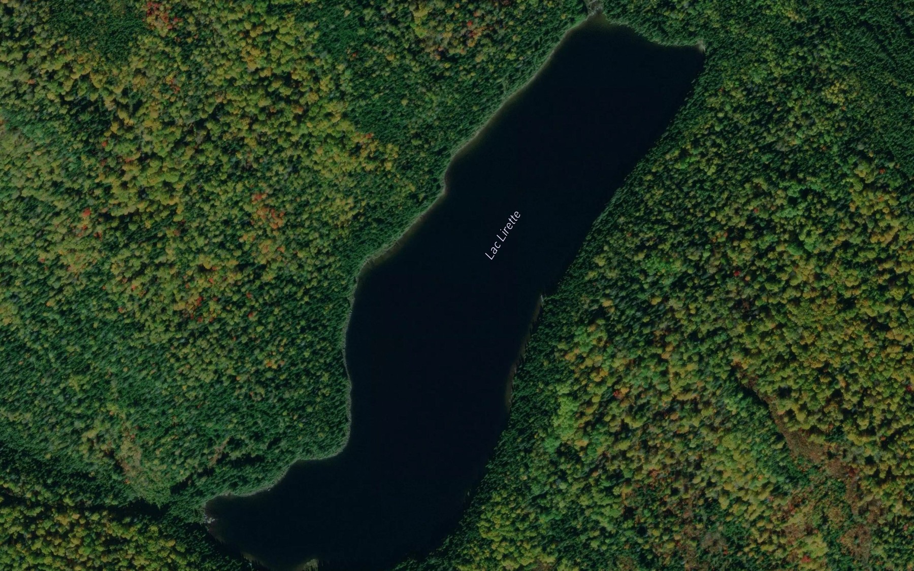 Satellite map of the Lac Lirette