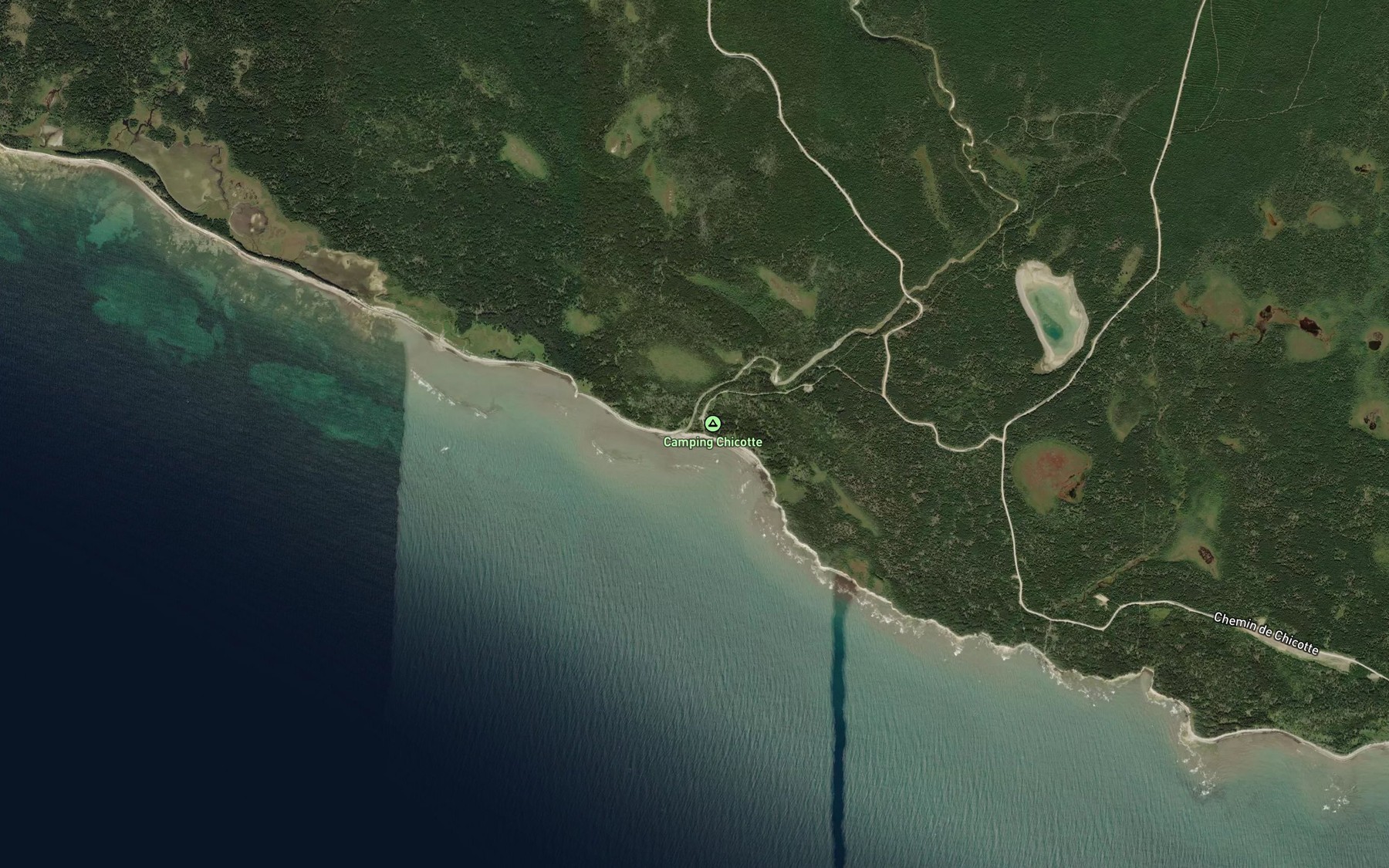 Satellite map of the Riviere aux Rats