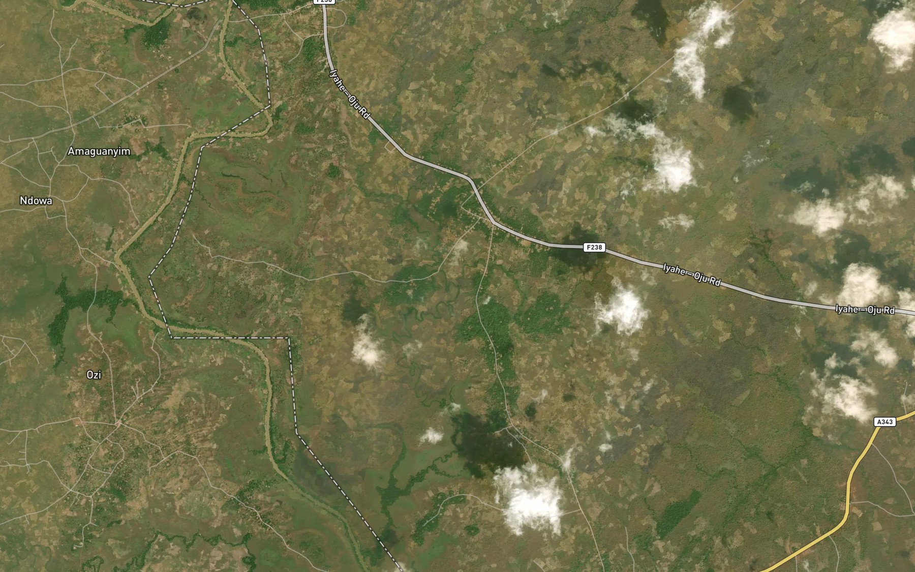 Satellite map of the River Oyokpa