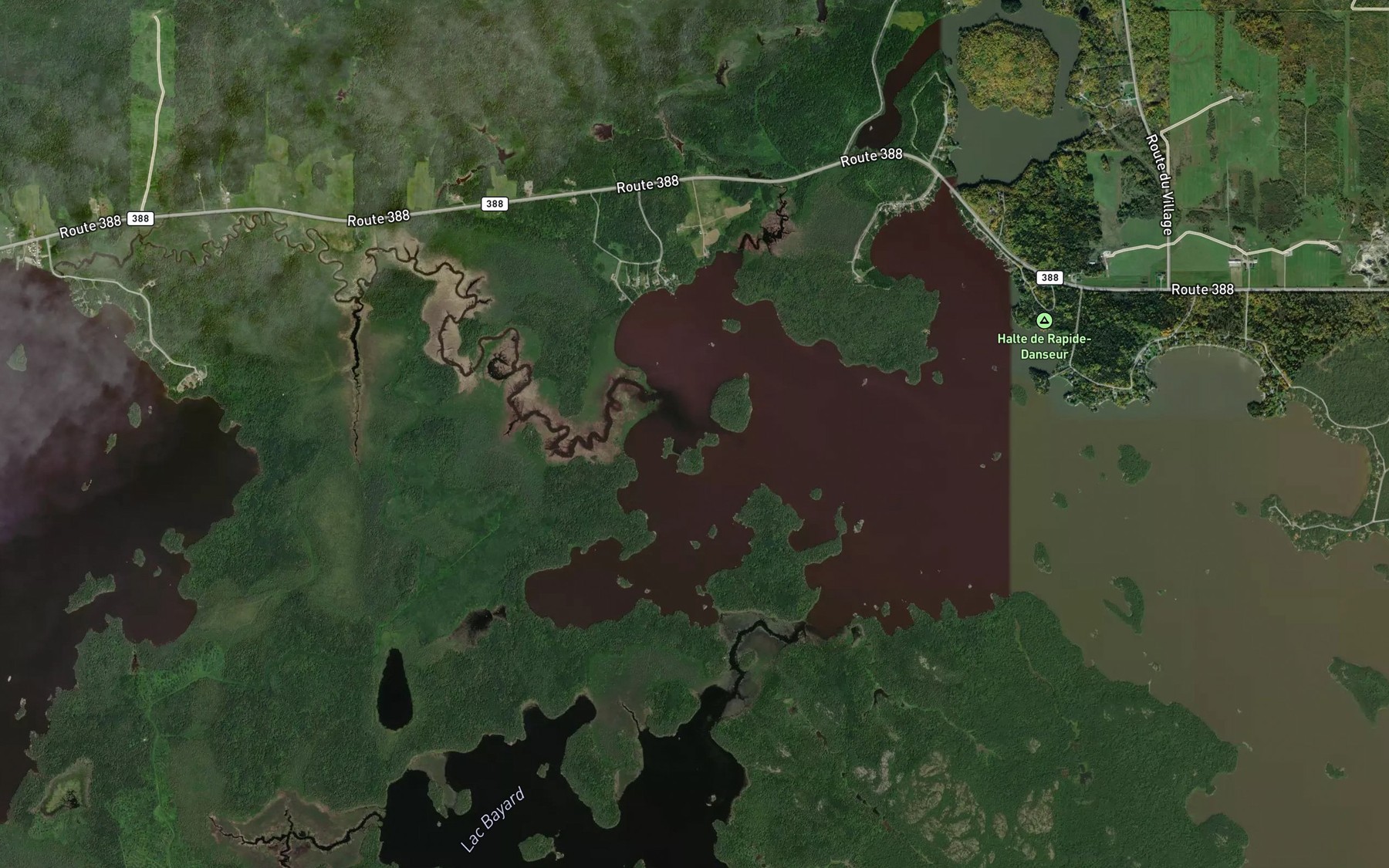 Satellite map of the Riviere Hebecourt