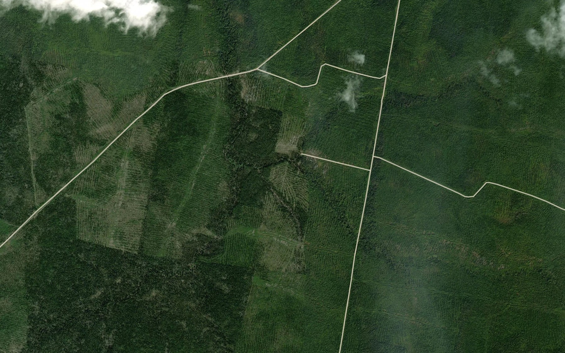 Satellite map of the Ves'kydvozh