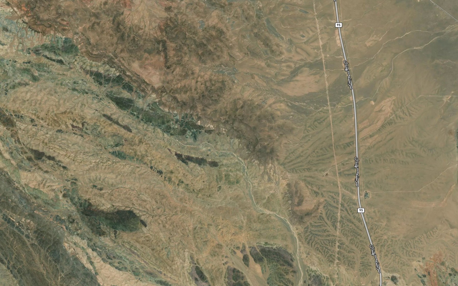 Satellite map of the Cheshmeh-ye Edris