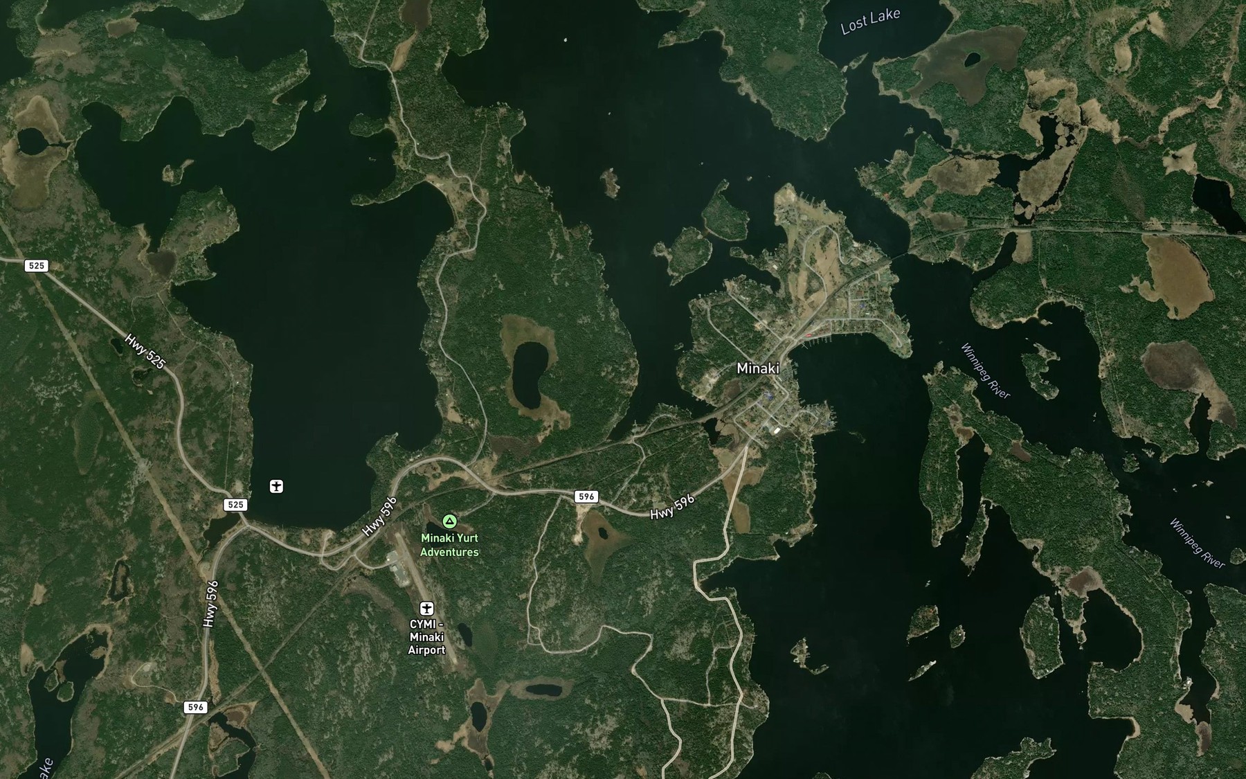 Satellite map of the Jackfish Bay