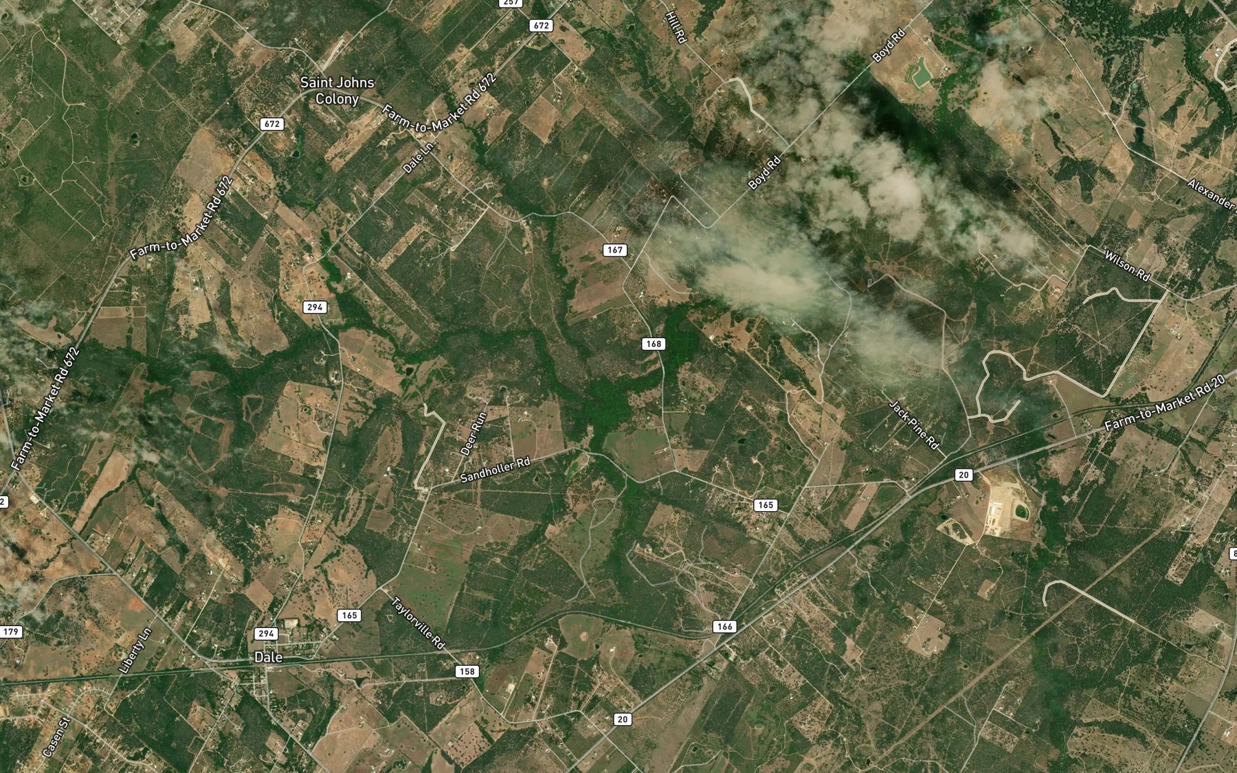 Satellite map of the Haggai Creek